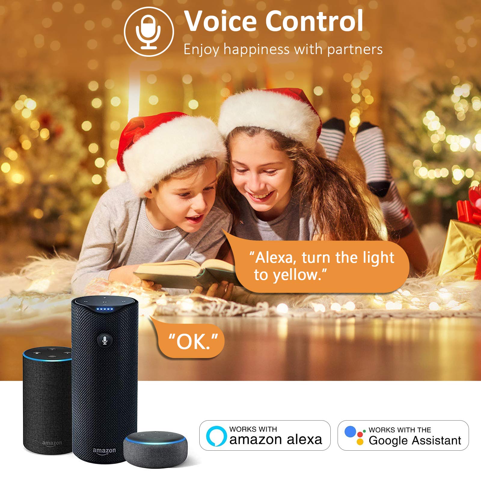 Smart LED Light Bulbs 150W Equivalent, 1600LM 16W Alexa Light Bulbs, A19 E26 Ultra Bright Color Changing Light Bulbs, 2.4 GHz Wi