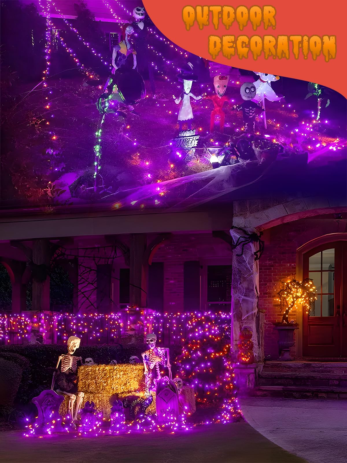 4-Pack 33Ft 100 Led Fairy Lights Battery Operated With Remote & Timer, Fairy Halloween String Lights, Waterproof 8 Modes Twinkle
