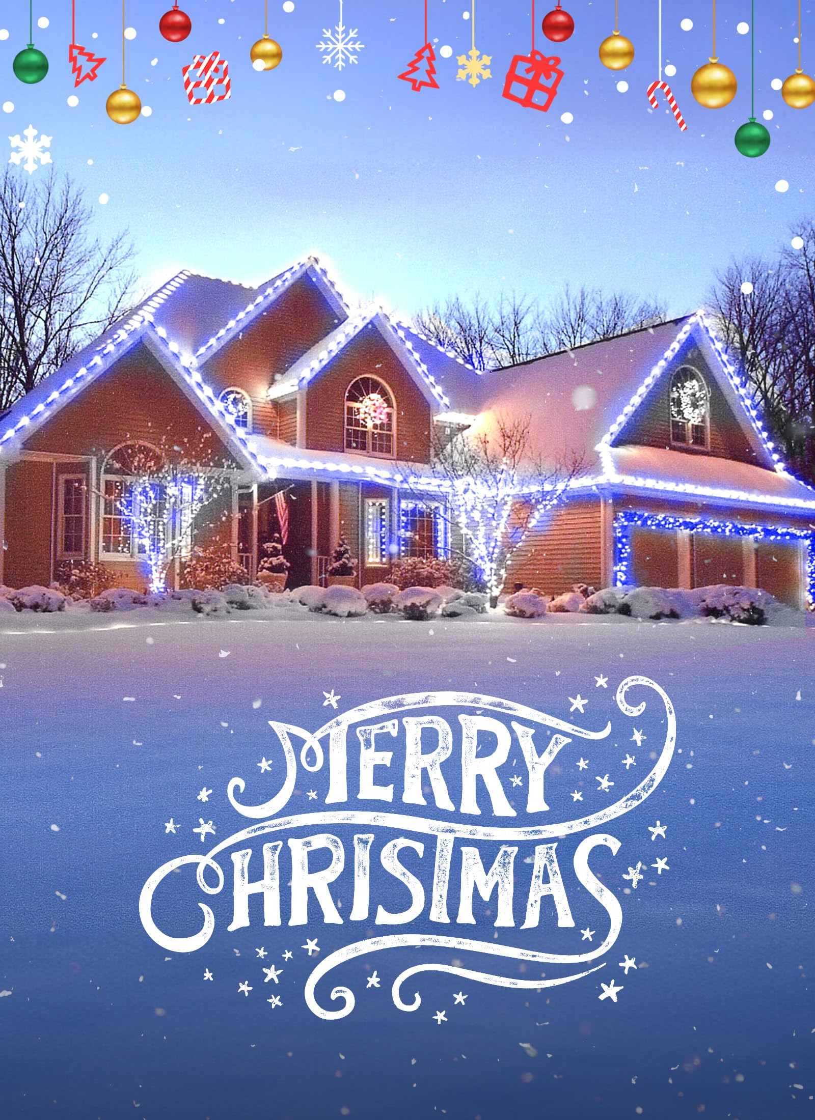 Minetom C9 String Lights, 100 FT Blue Outdoor Christmas Lights with 100 LED Bulbs, UL Certified for Indoor/Outdoor Use