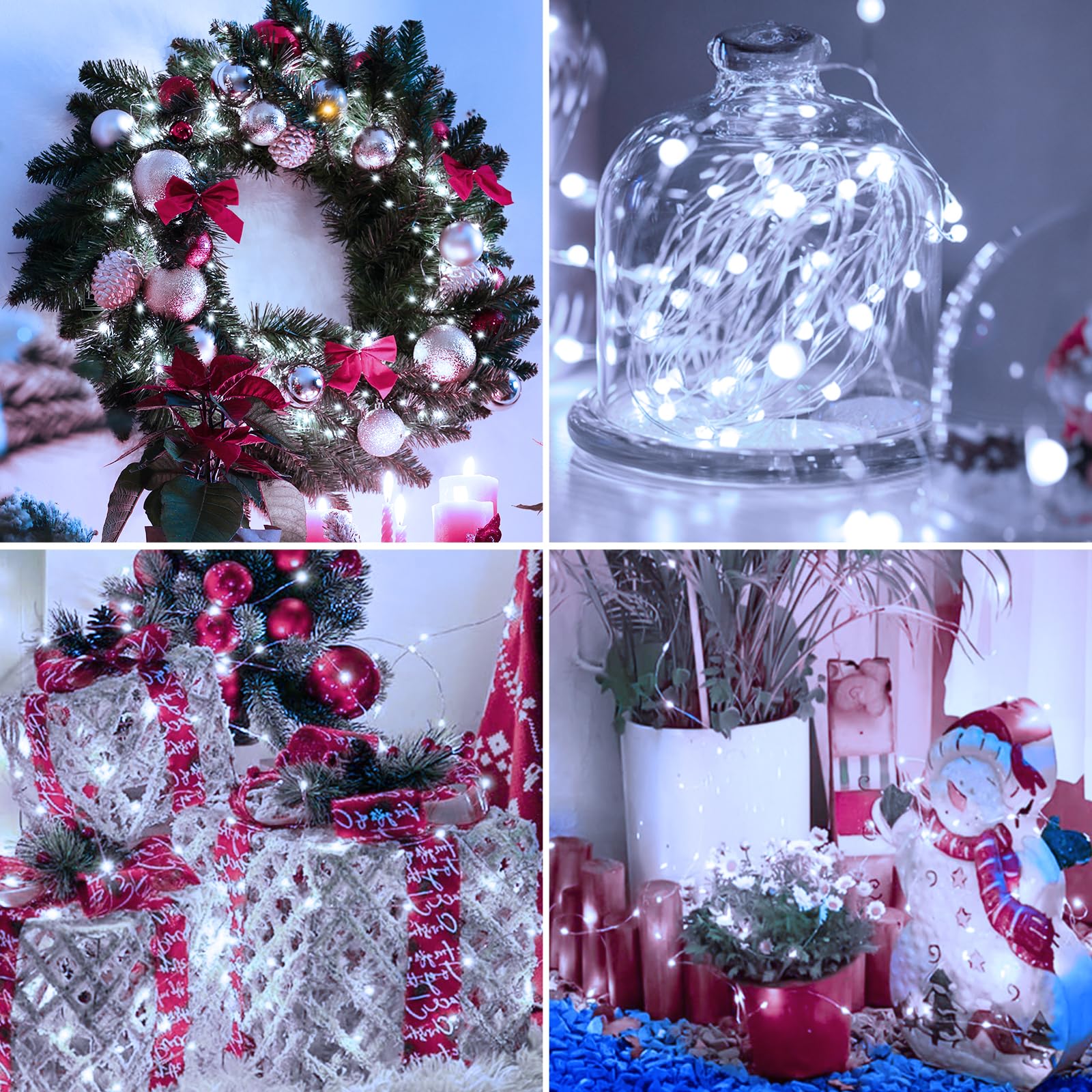 Fairdeer 6 Pack Fairy Lights - 7ft 20 LED Twinkle Lights, Waterproof, Cool White, Model BL26C-6 for Party Wedding Decoration