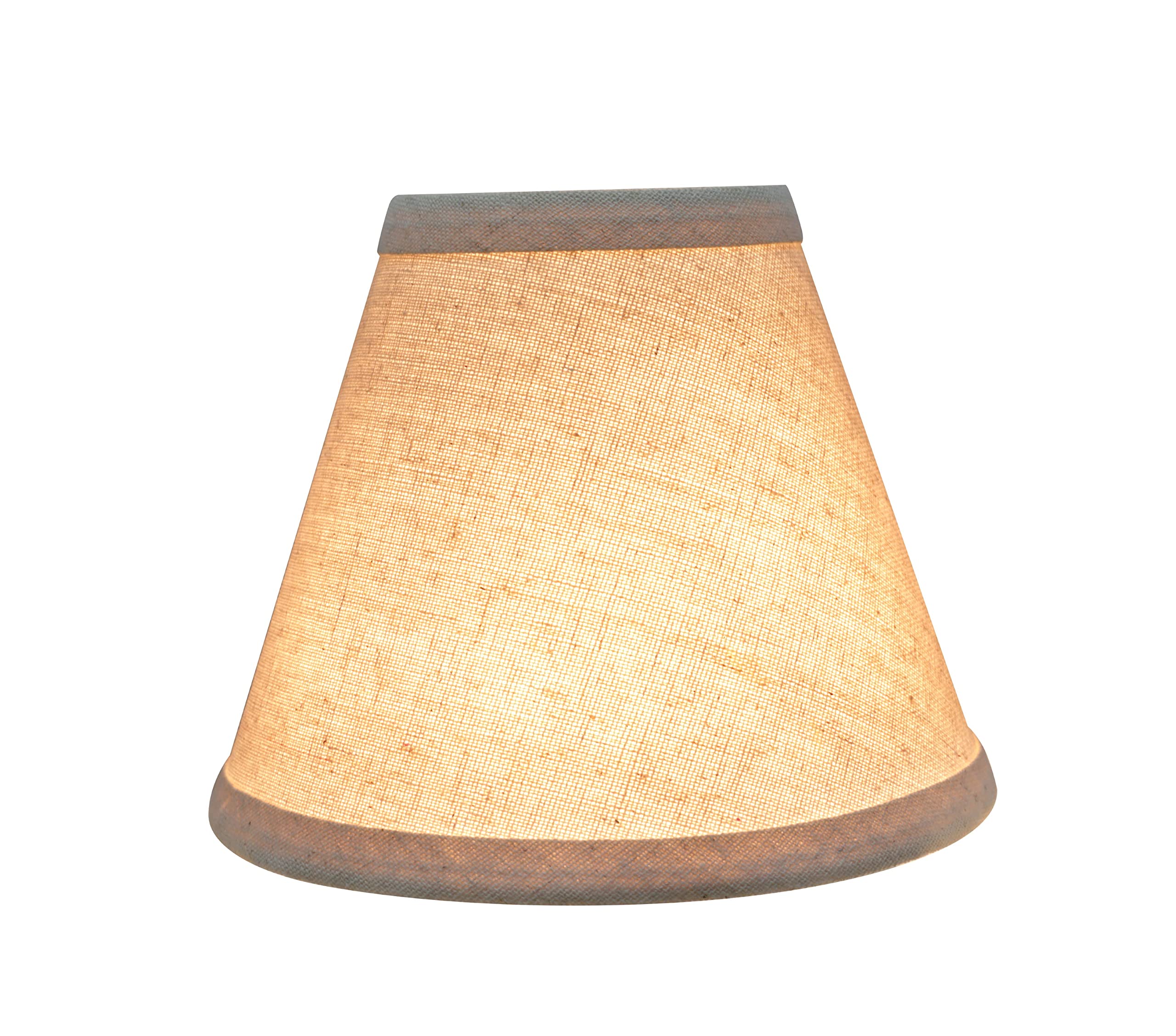 Aspen Creative 32101-2A, Hardback Empire Clip-On Chandelier Lamp Shade, Off-White, 3'' Top X 5'' Bottom X 4'' Slant Height, Set