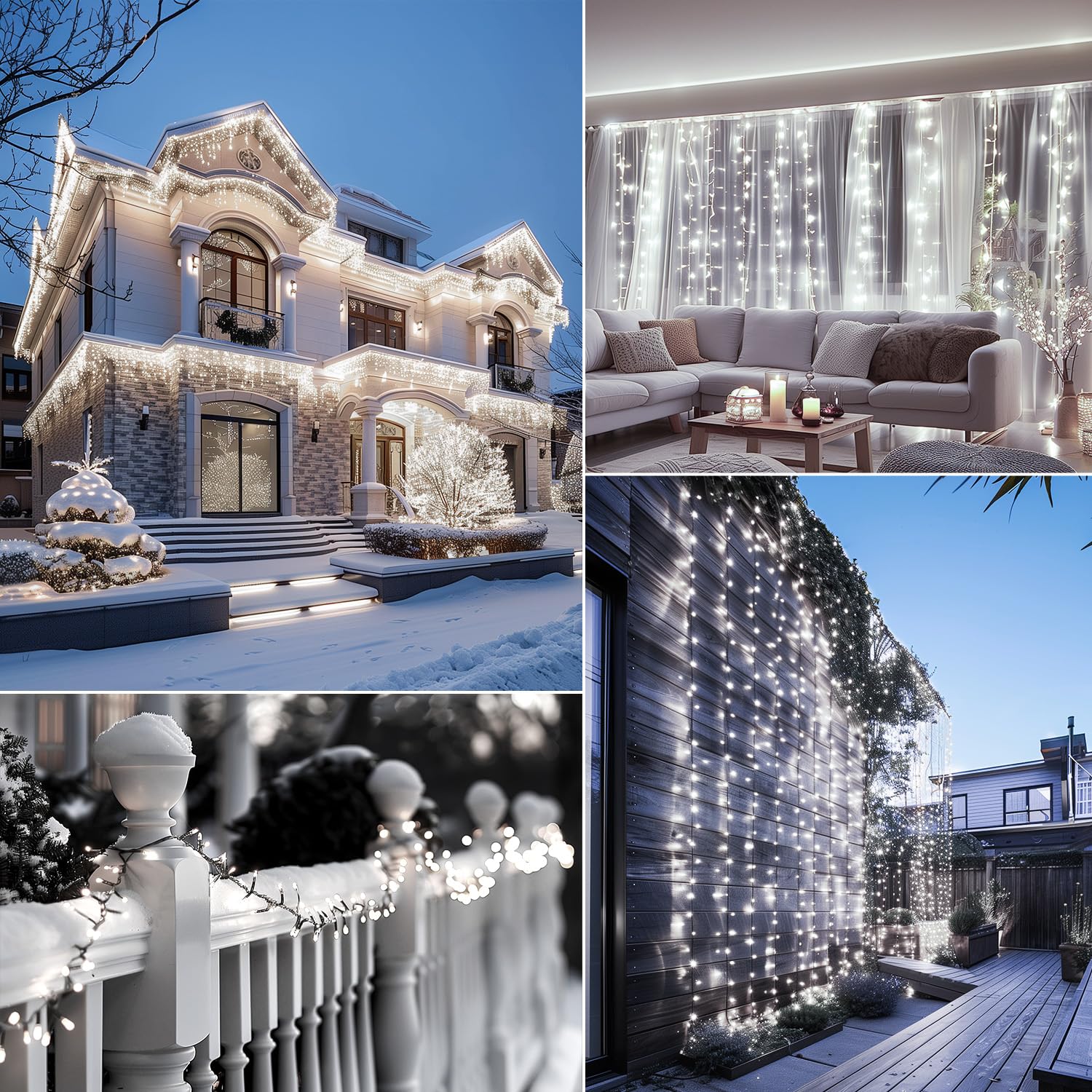 Brightown Battery Operated Christmas Lights 50 LED Mini String Lights 18 Feet 2 Pack Waterproof Pure White for Indoor Outdoor Decor