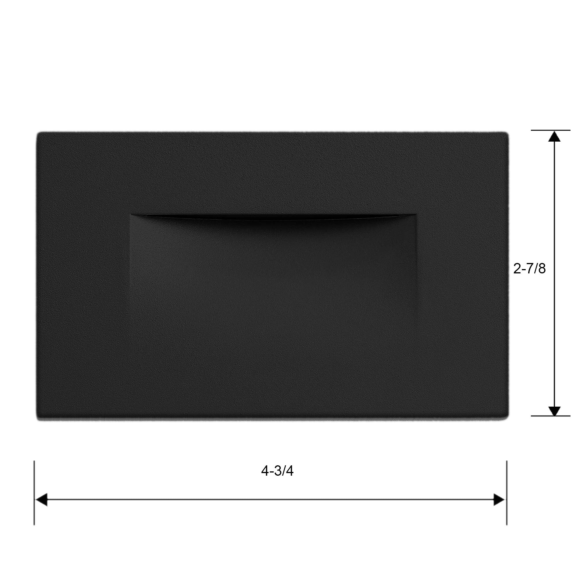 Ciata LED Stair Lights - Warm White 3000K, 3 Watt, Horizontal Black Finish, Indoor/Outdoor Use