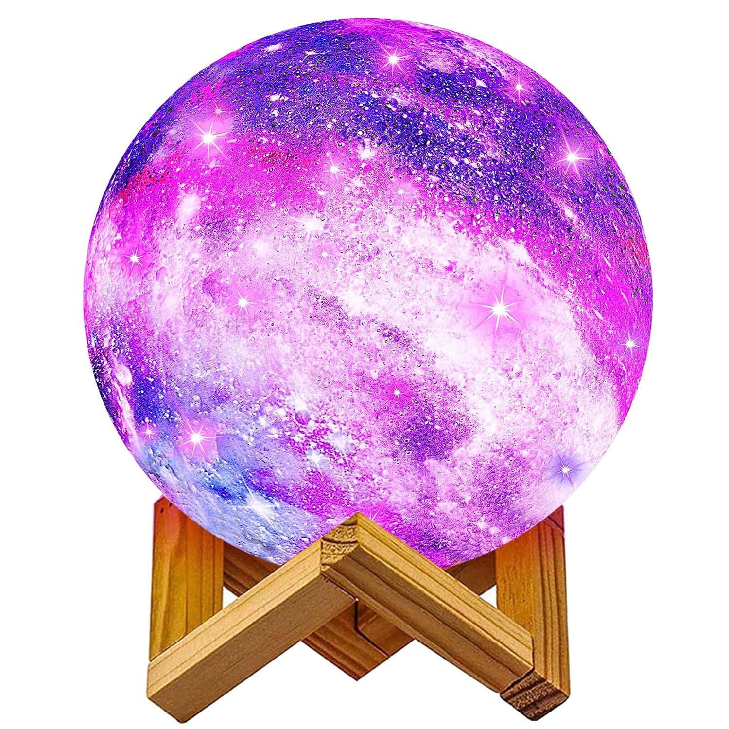 NSL Lighting Moon Lamp Galaxy Lamp 5.9 inch 16 Colors LED 3D Moon Light, Remote & Touch Control Lava Lamp Moon Night Light Gifts
