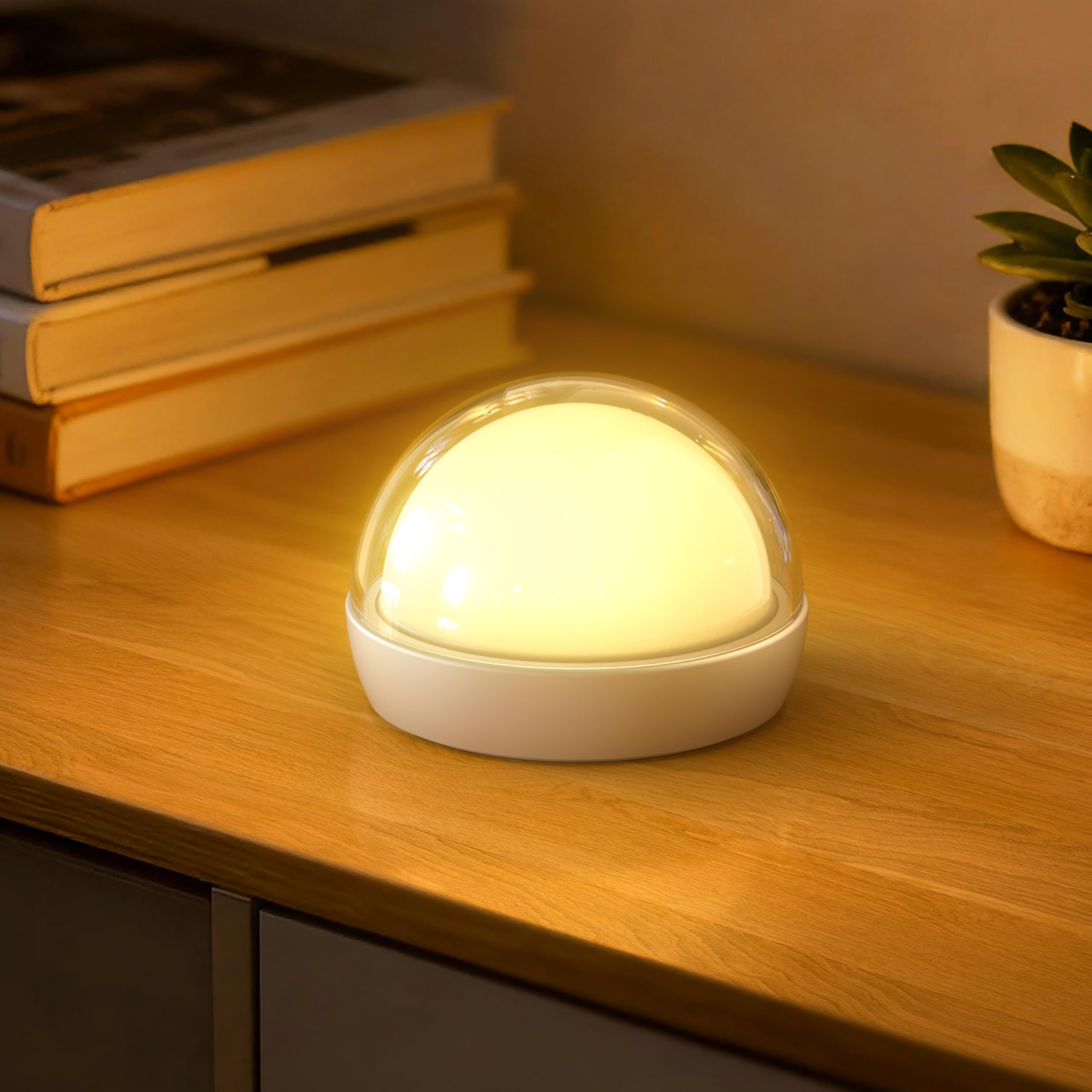 ZEEHOO Rechargeable Night Light, Portable Wireless Charging Egg Lamp, 2000mAh, Dimmable LED Night Light (8 Colors, 4 Modes), Min