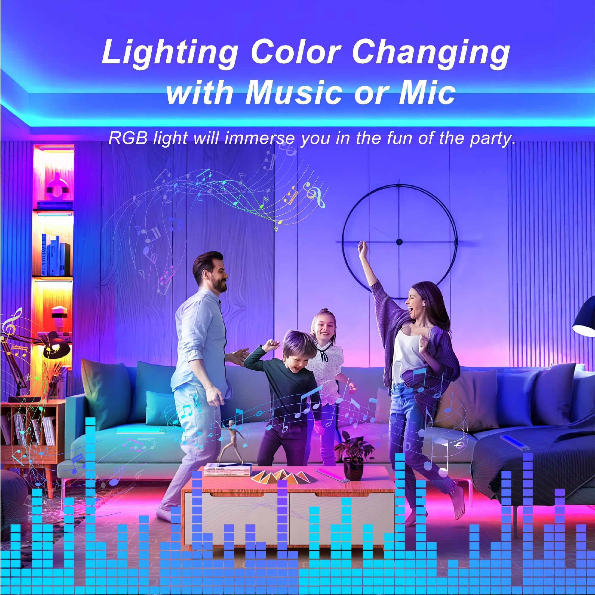 LEPOTEC Wall Lights, 10in Under Cabinet Lighting, RGB, Rechargeable, Motion Sensor, Model DB045-R, 2 Pack