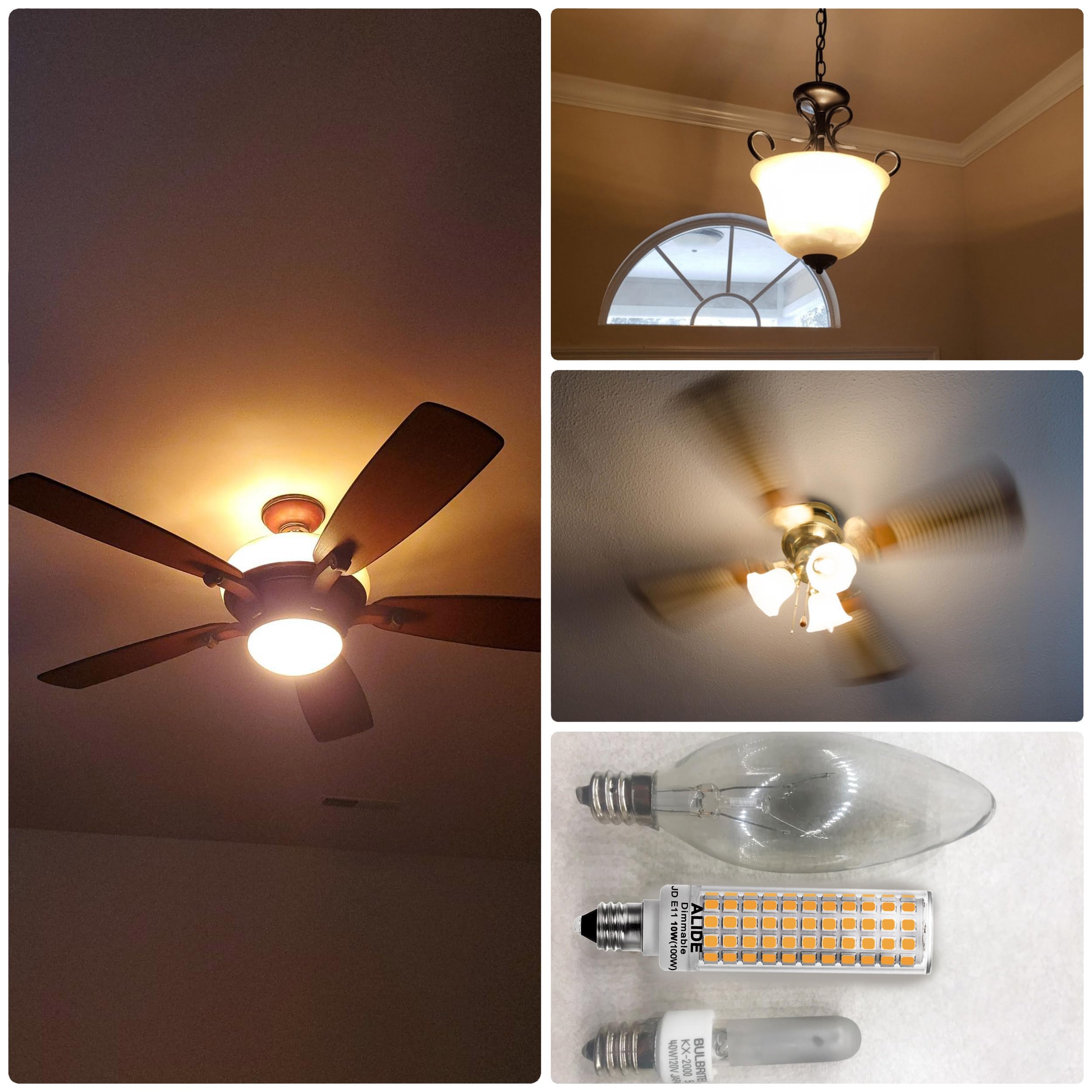ALIDE E11 LED Bulbs, Dimmable 10W 1000LM Warm White, T3 T4 Mini Base, 5-Pack, Model AGU10435