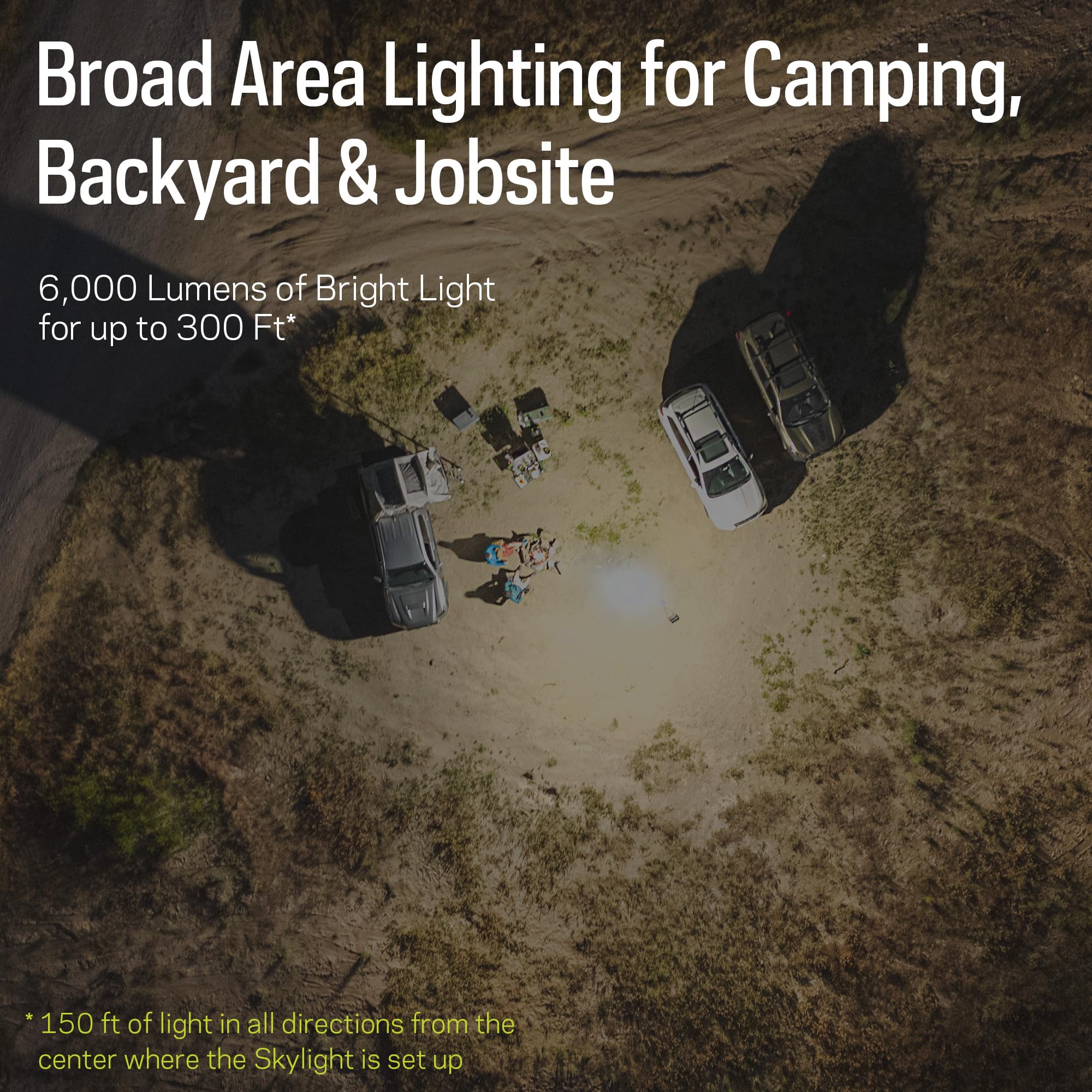 Goal Zero Skylight 6000-Lumen Portable LED Light, 4-12' Adjustable Height, Black, Compatible with Yeti Power Stations for Camping & Outdoor Use