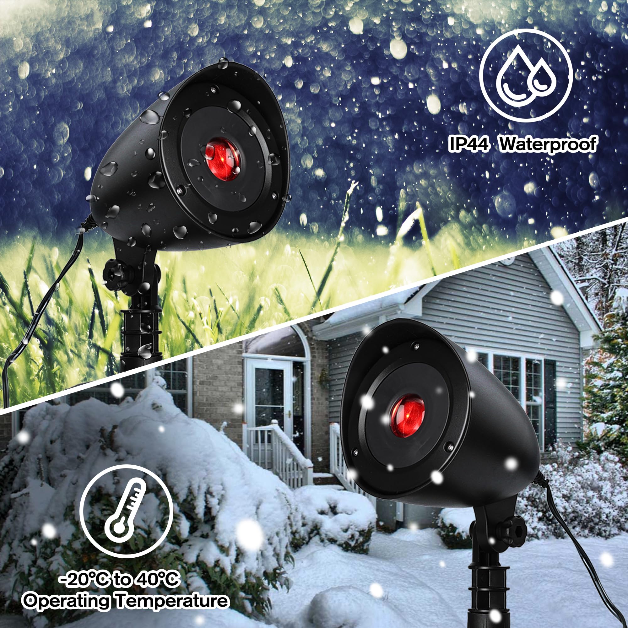 Halloween Projector Lights Outdoor Indoor - 3D Dynamic Red Skull Projector Decorations Lights With Timer  Waterproof Halloween Light For Wall  Window  Ground  Roof  Cemetery  Holiday Decor
