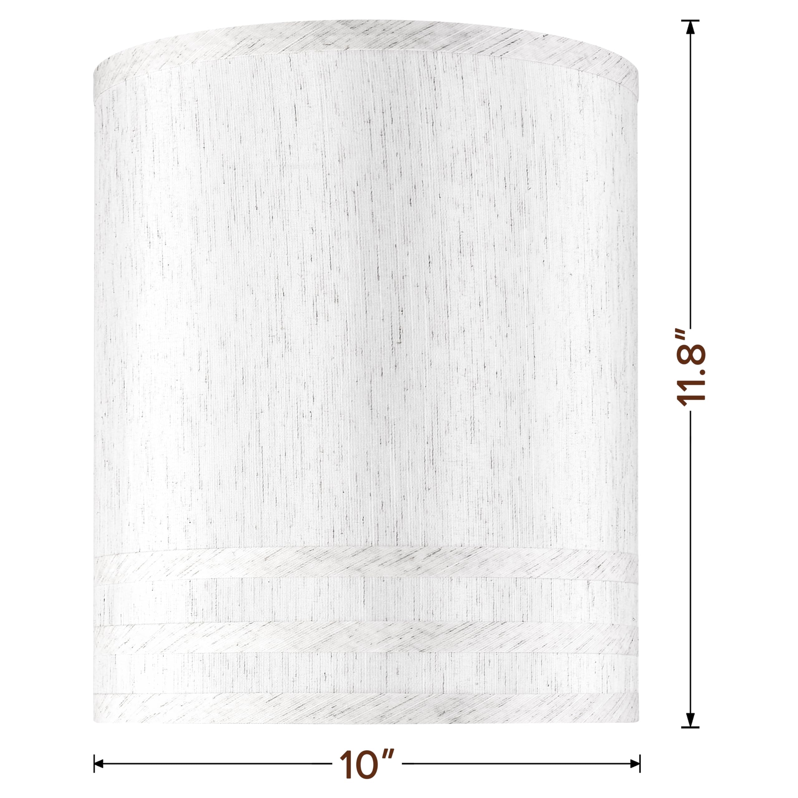 Jerhous Tall Drum Lamp Shades Set Of 2 Light Beige Tree Bark Textured Linen Lamp Shade 10Top X 10Bottom X 11.8High(Spider)