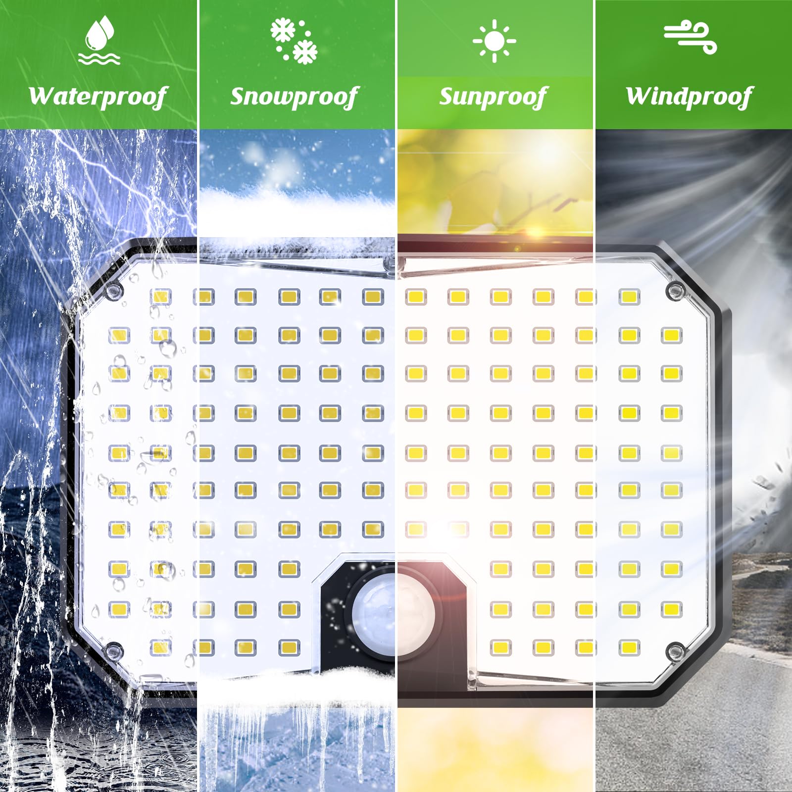 Solar Outdoor Lights, Motion Sensor Dusk To Dawn Wall Lights Waterproof, Led Outside Solar Powered Security Flood Light Fixtures