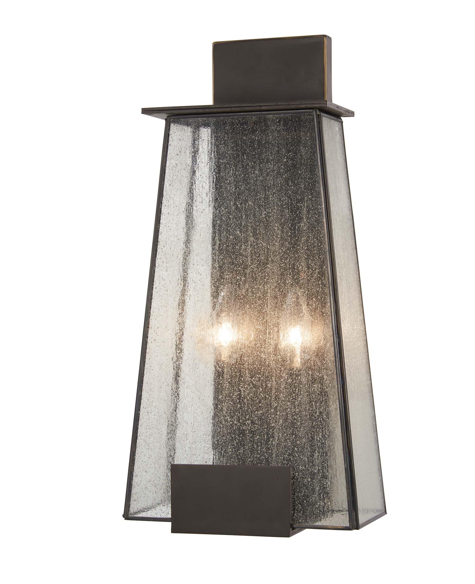 The Great Outdoors 72602-226 Bistro Dawn Outdoor Wall Mount, 2-Light, 120 Total Watts, 9-in H x 18-in W, Dakota Bronze