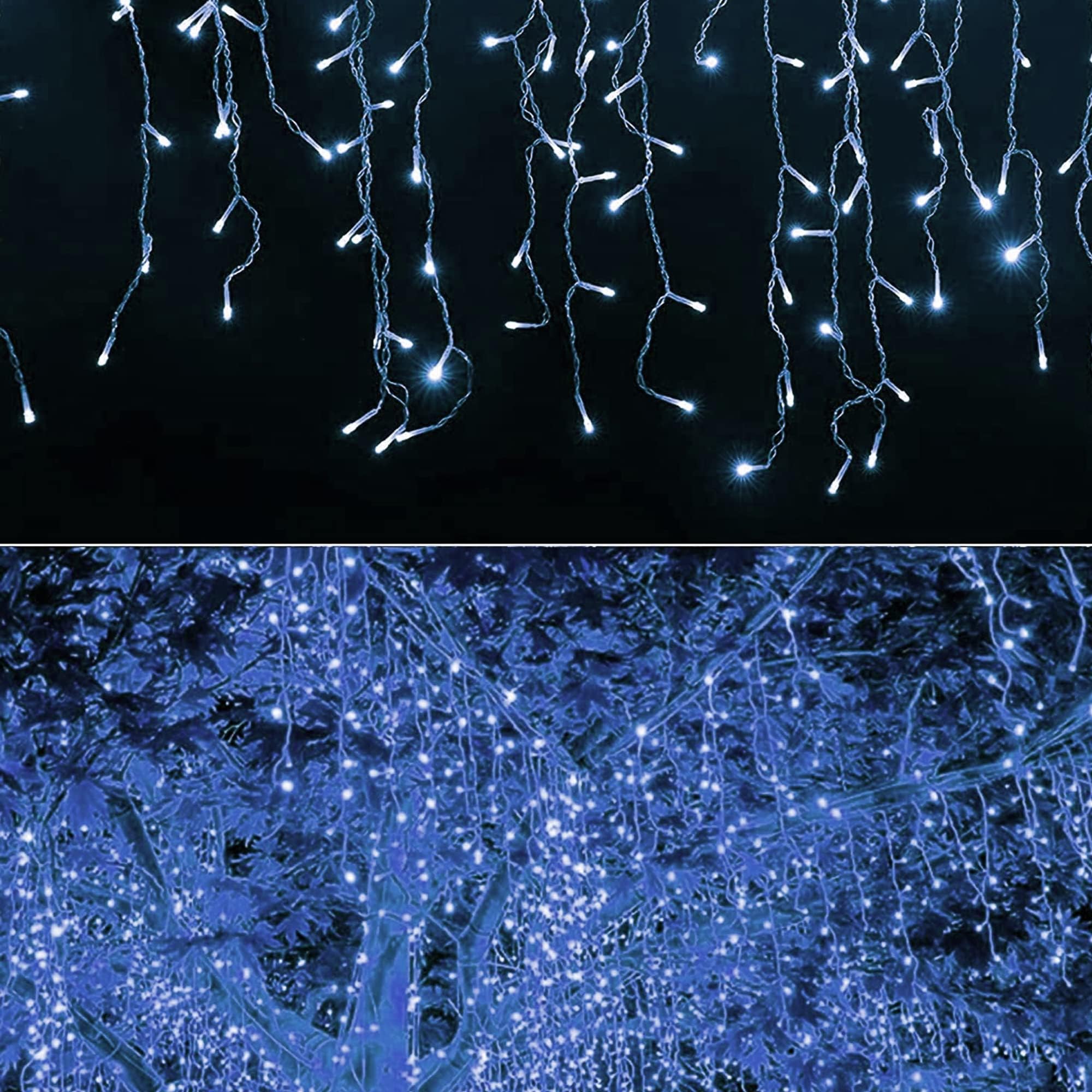 Dazzle Bright Outdoor Hanging Tree Lights, 160 LED, White, Model HB-160DCOI, for Garden, Party, Wedding, Porch, Patio, Christmas Decor