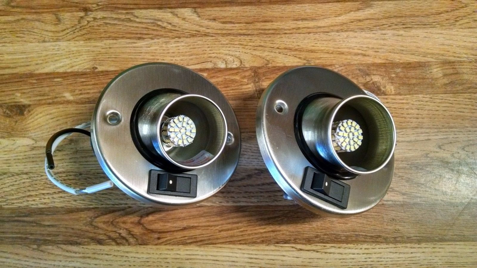 SATIN NICKEL EYEBALL LIGHT