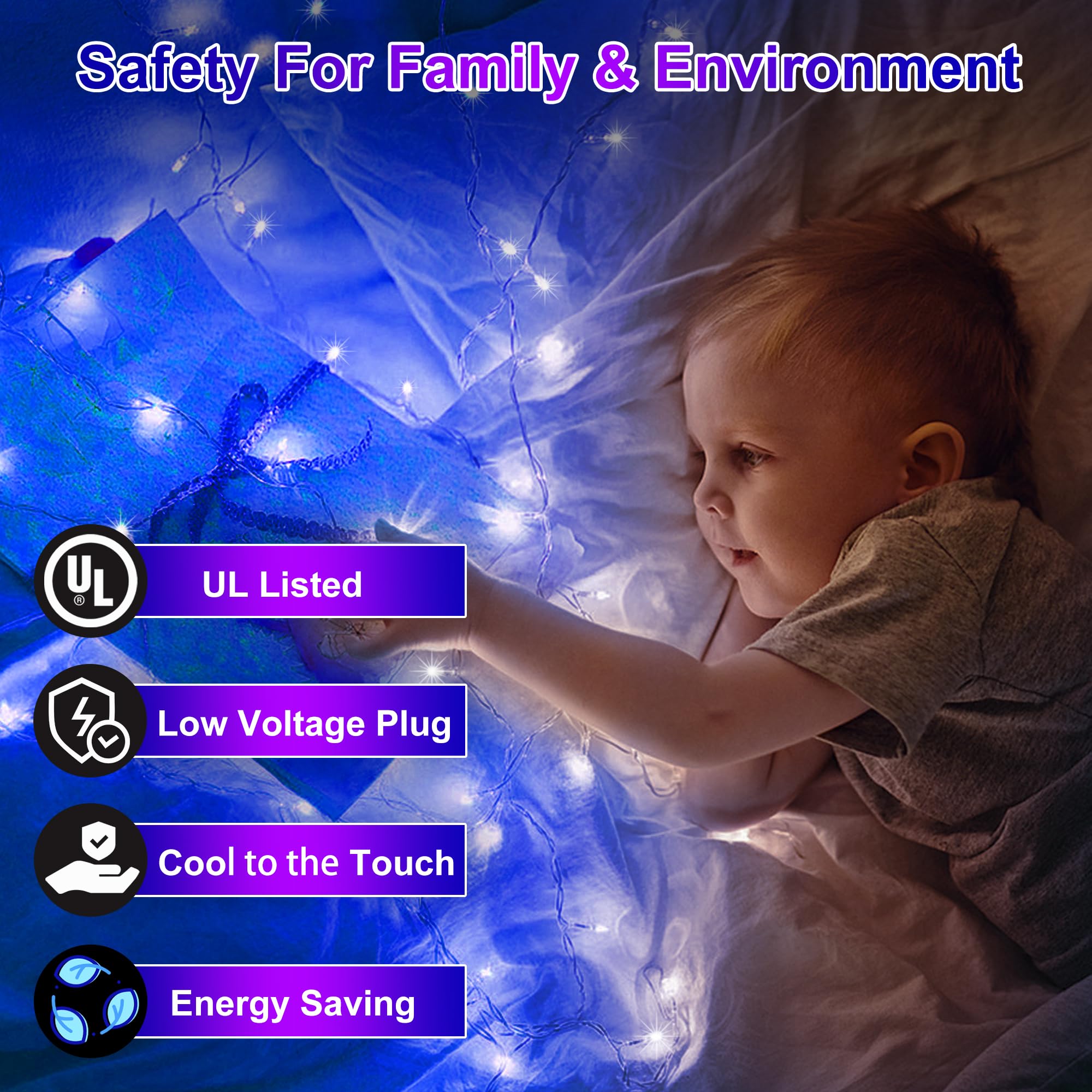 Xikengshq 1500Led Christmas Lights Outdoor Use  470Ft 12 Modes Blue Led String Lights With Timer Dimmable  Waterproof Christmas Tree Lights For Xmas Patio Yard Fence Balcony Garden Party Decor Blue