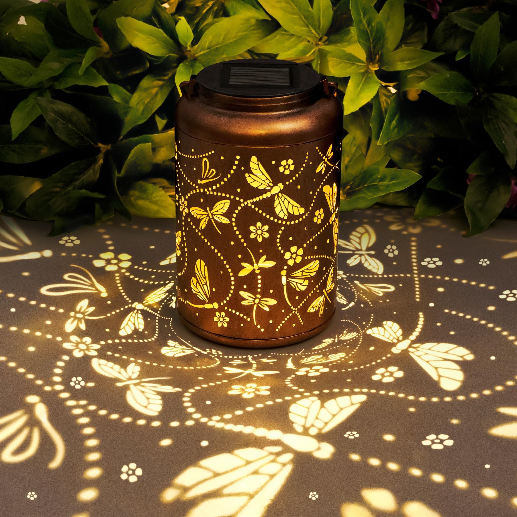 Christmas Gifts For Woman  Dragonfly Solar Lanterns Outdoor Waterproof Dragonfly Gifts  Metal Hanging Lanterns For Yard Garden Decor