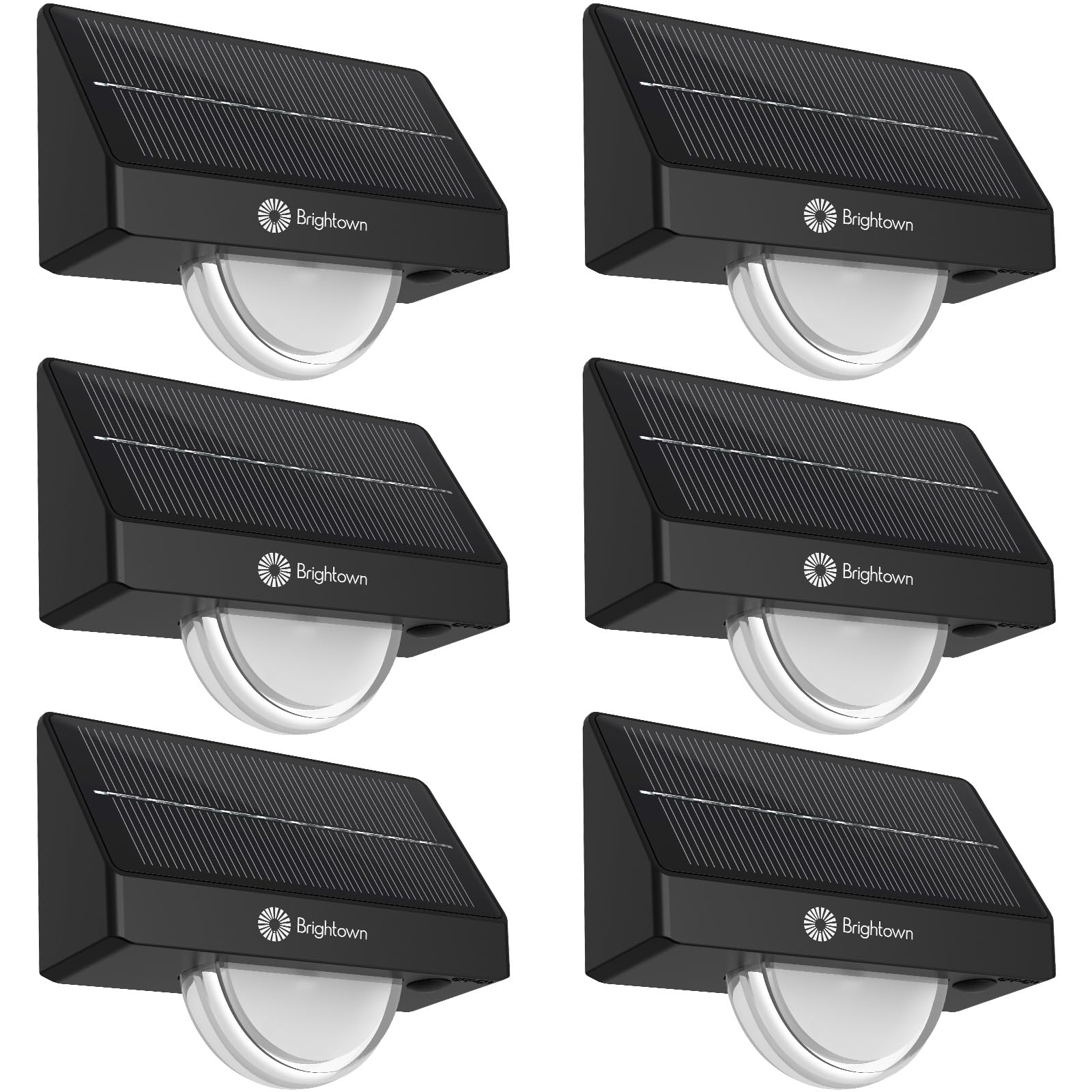 Brightown Solar Step Lights Outdoor Waterproof  6 Pack Solar Stair Lights for Outside  Multiple Color Modes Step Light Outdoor for Garden Stair  Front Step  Front Porch  Deck  Sidewalk and Patio
