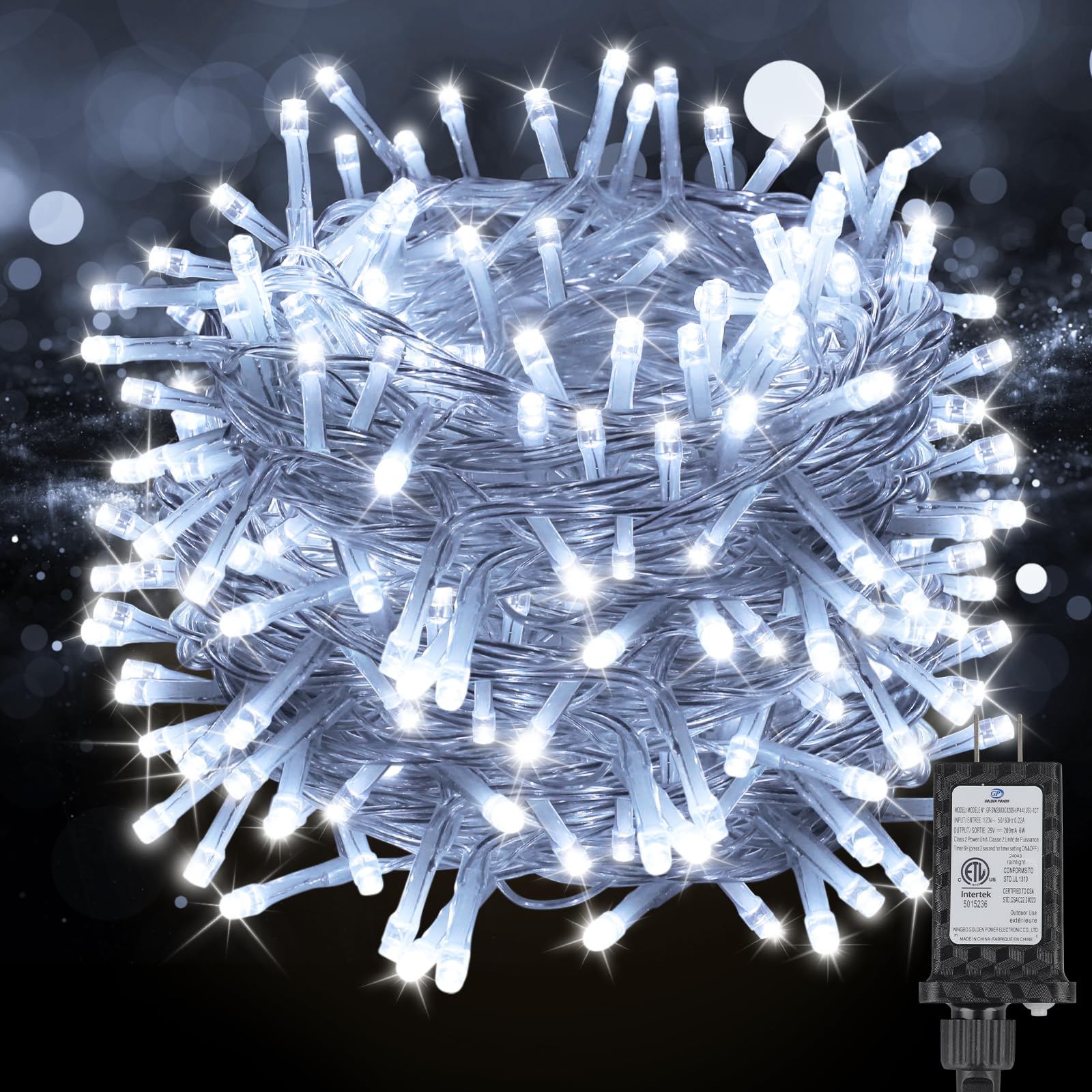 MGYIF 196 FT 600LED Christmas Lights Plug in,Waterproof Fairy Lights with Timer/8 Modes, Christmas Tree Lights Lighting Outdoor 