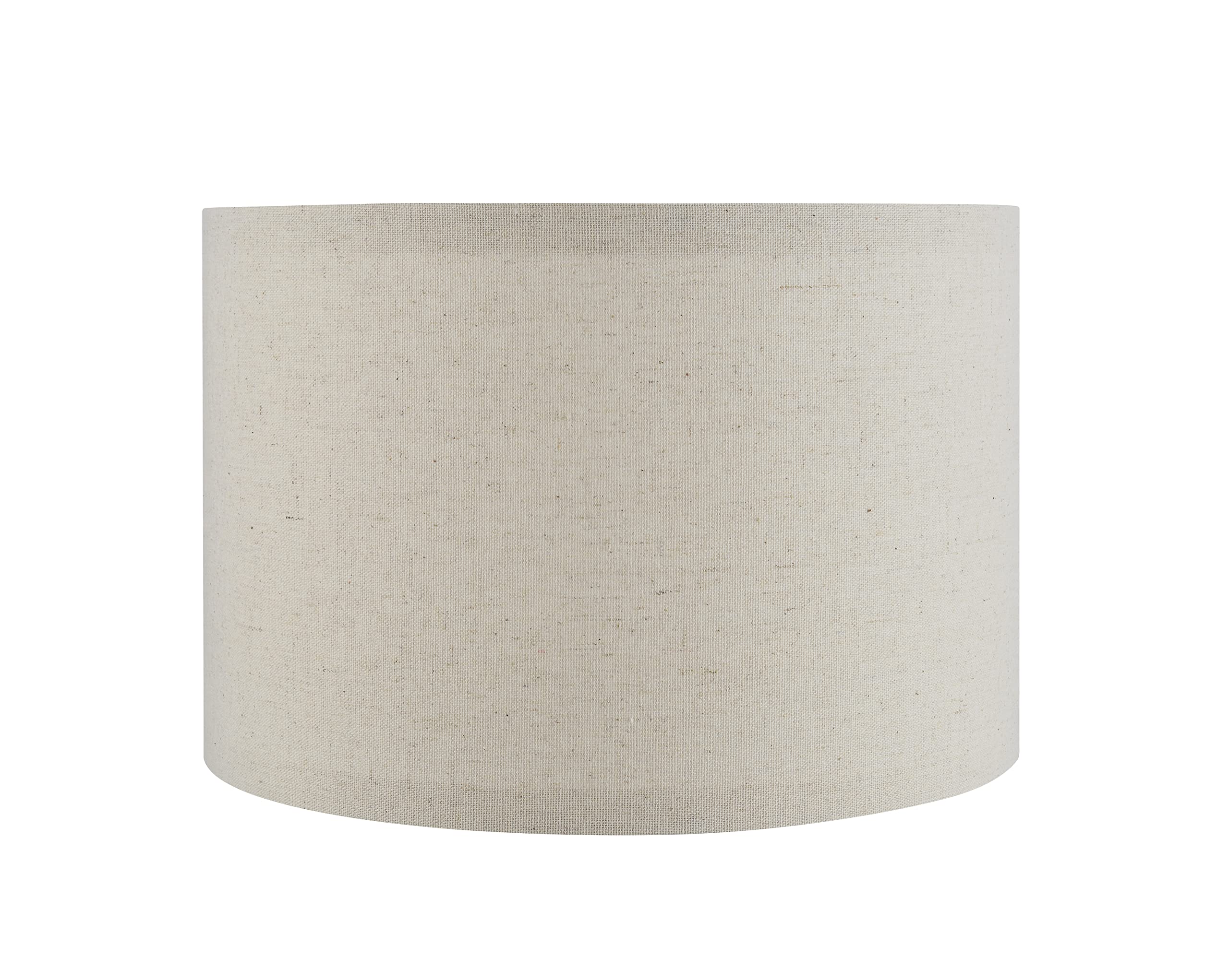 Aspen Creative 38301-2, Drum Collapsible Spider Lamp Shade, Oatmeal, 12 Top x 12 Bottom x 8 Height, Set of 2