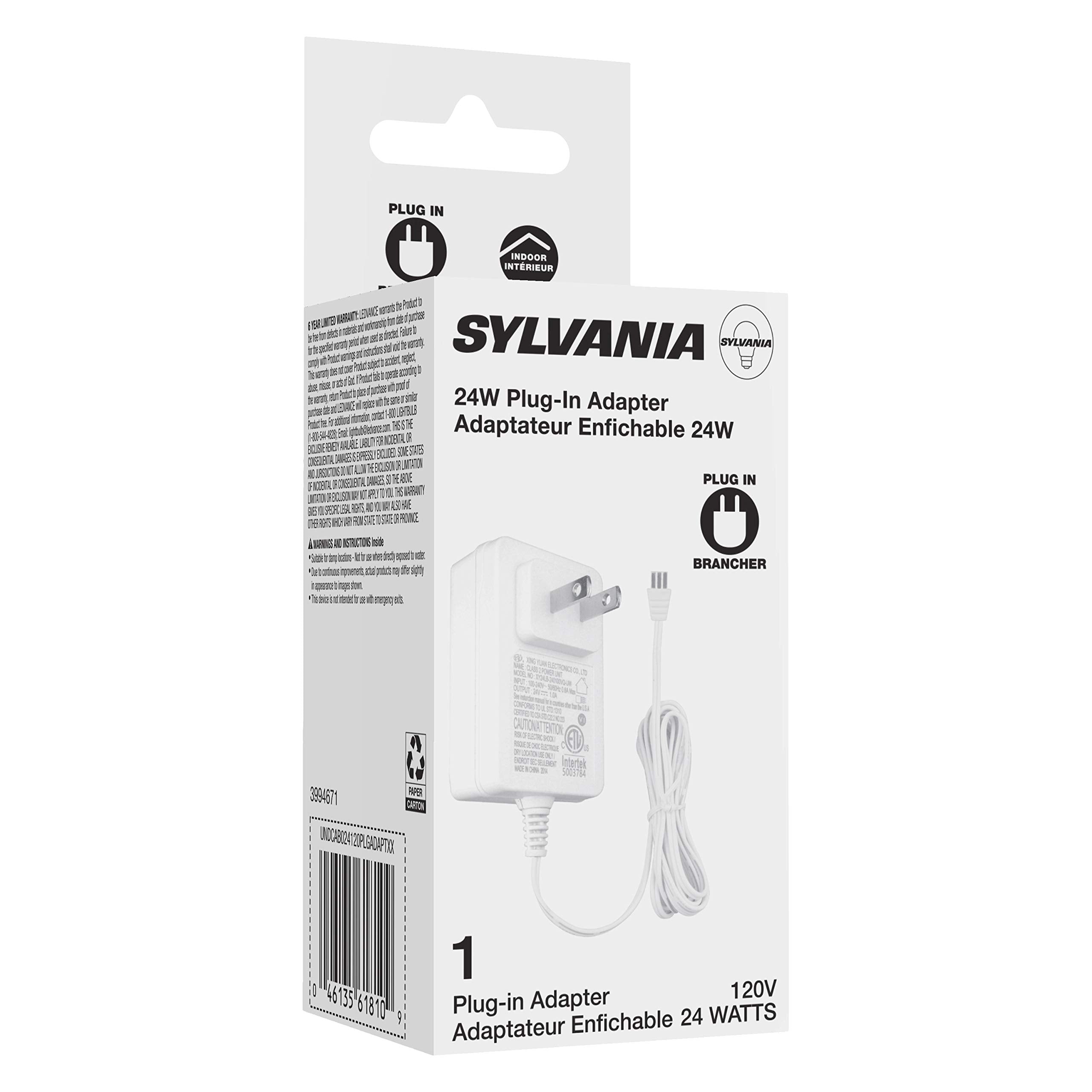 SYLVANIA TruWave Natural Series 24W Plug-In Adapter for Under Cabinet Light System - 1 Pack