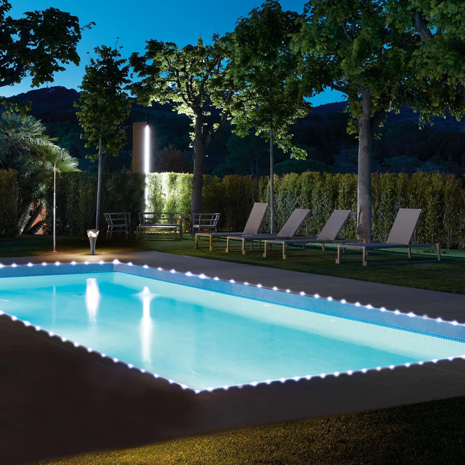 JMEXSUSS Solar Rope Lights, 200 LED, 66ft, Waterproof, 8 Modes, White