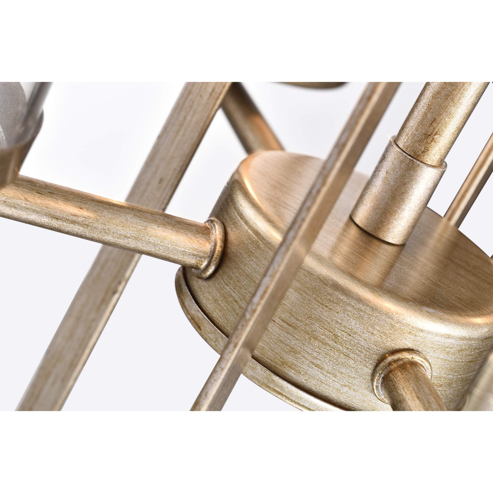 Warehouse Of Tiffany Imp25/4Lb Hamabi Brown 4-Light Chandelier, 19.29&quot; L X 19.29&quot; W X 20.47&quot; H