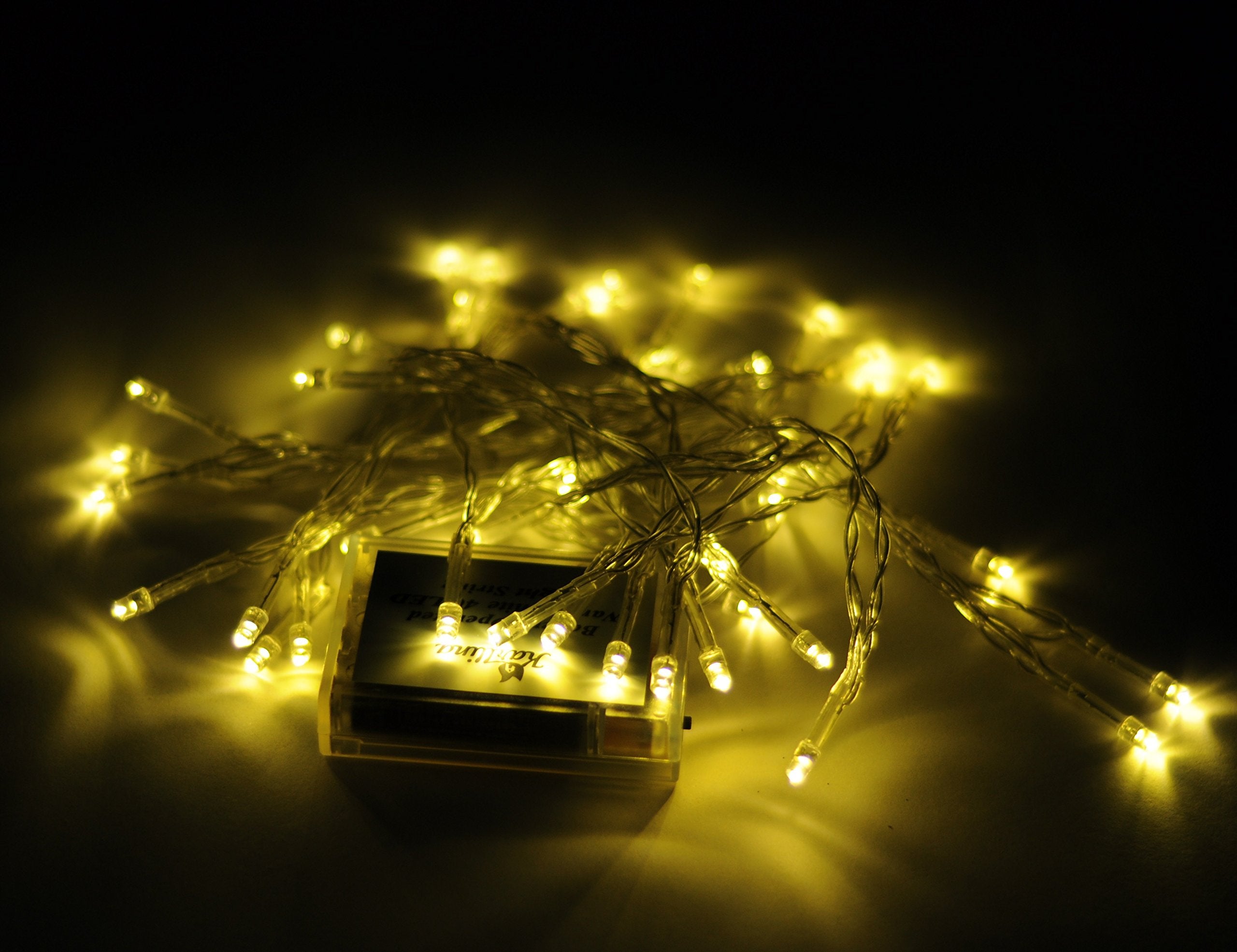 Karlling Battery Operated Warm White 40 Led Fairy Light String Xmas Party Decoration(Warm White,5 Pack)