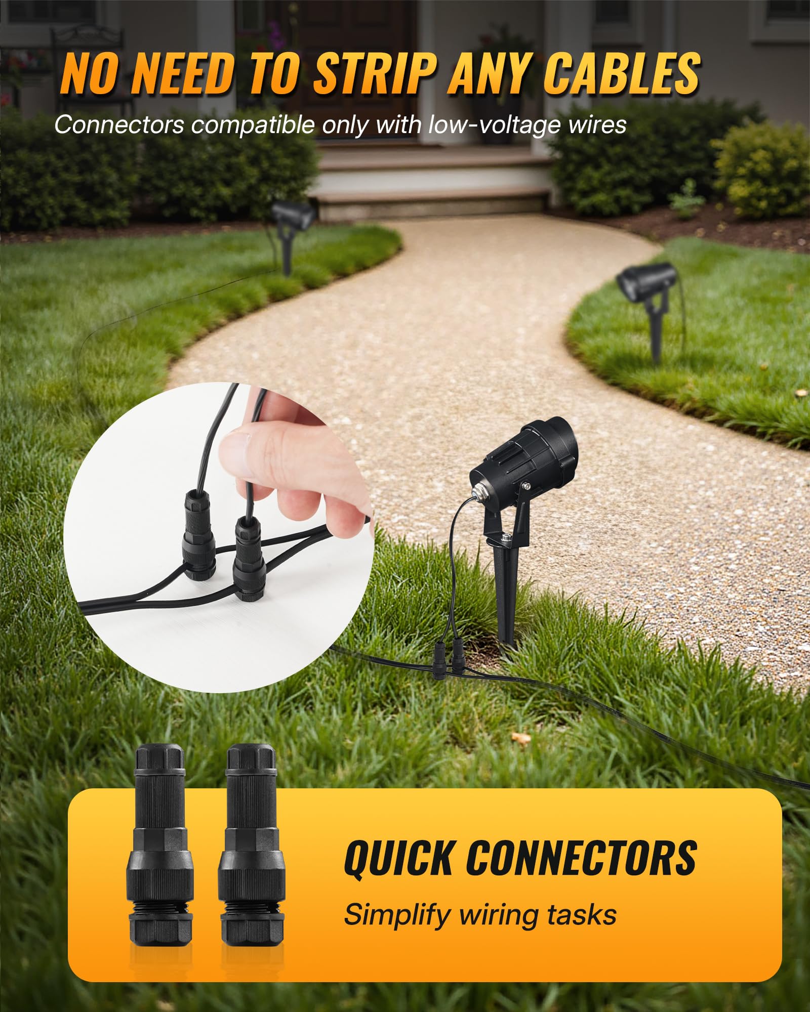Wilawels 6W 700Lm Low Voltage Landscape Lighting  12V Ac/Dc 3000K Warm White Led Low Voltage Landscape Lights  Ip65 Waterproof Outdoor Spotlights With Connectors For Garden Tree Yard 12Pack W01Slp1206