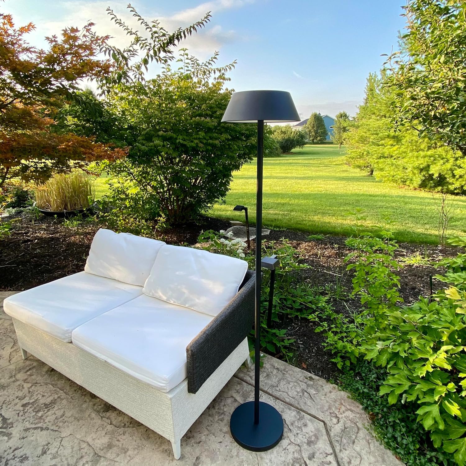 Outdoor Solar Powered Floor Lamp For Patios, Decks, Outdoor Living Spaces, Reading - Tall, Ultra Bright, Cordless, 3 Different L