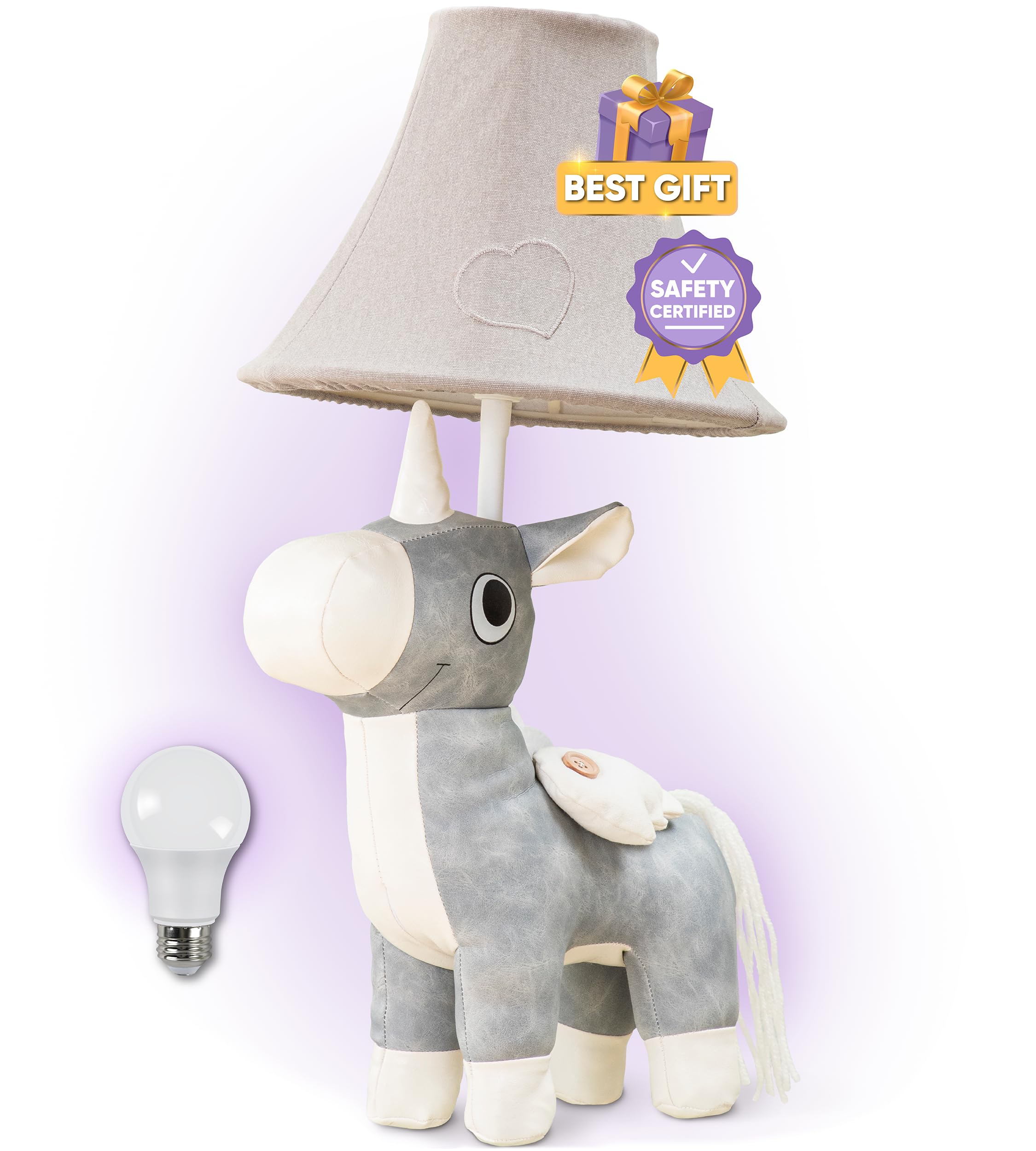Unicorn Table Lamp for Kids Bedroom, Cute Animal Lamp Toddler Girls Boys, Unicorn Room Decor Girls, Mothers Day Gifts, Birthday 