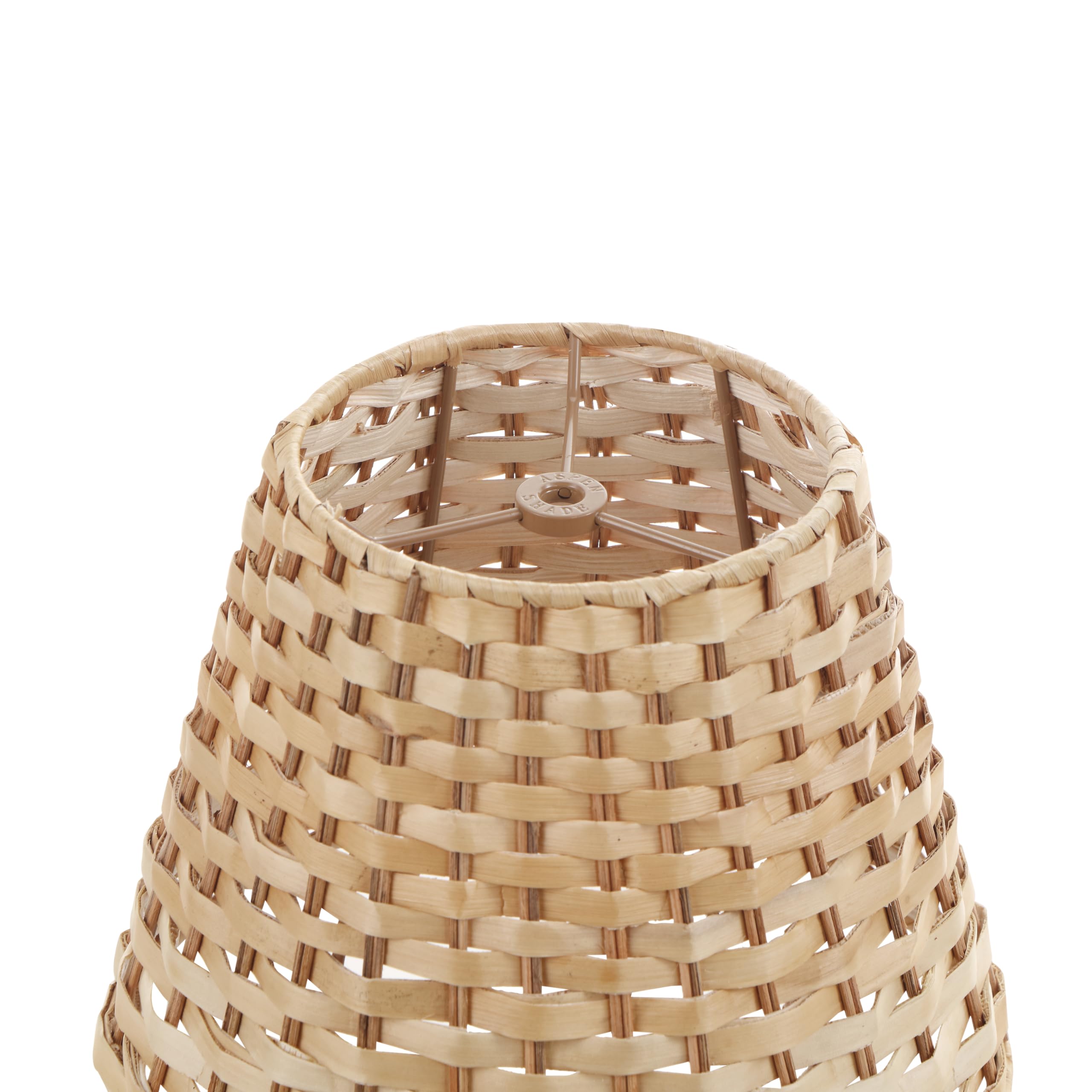 Aspen Creative 32983, Empire Spider Lamp Shade, Natural Banana Leaf, 6'' Top X 10'' Bottom X 8'' Slant Height