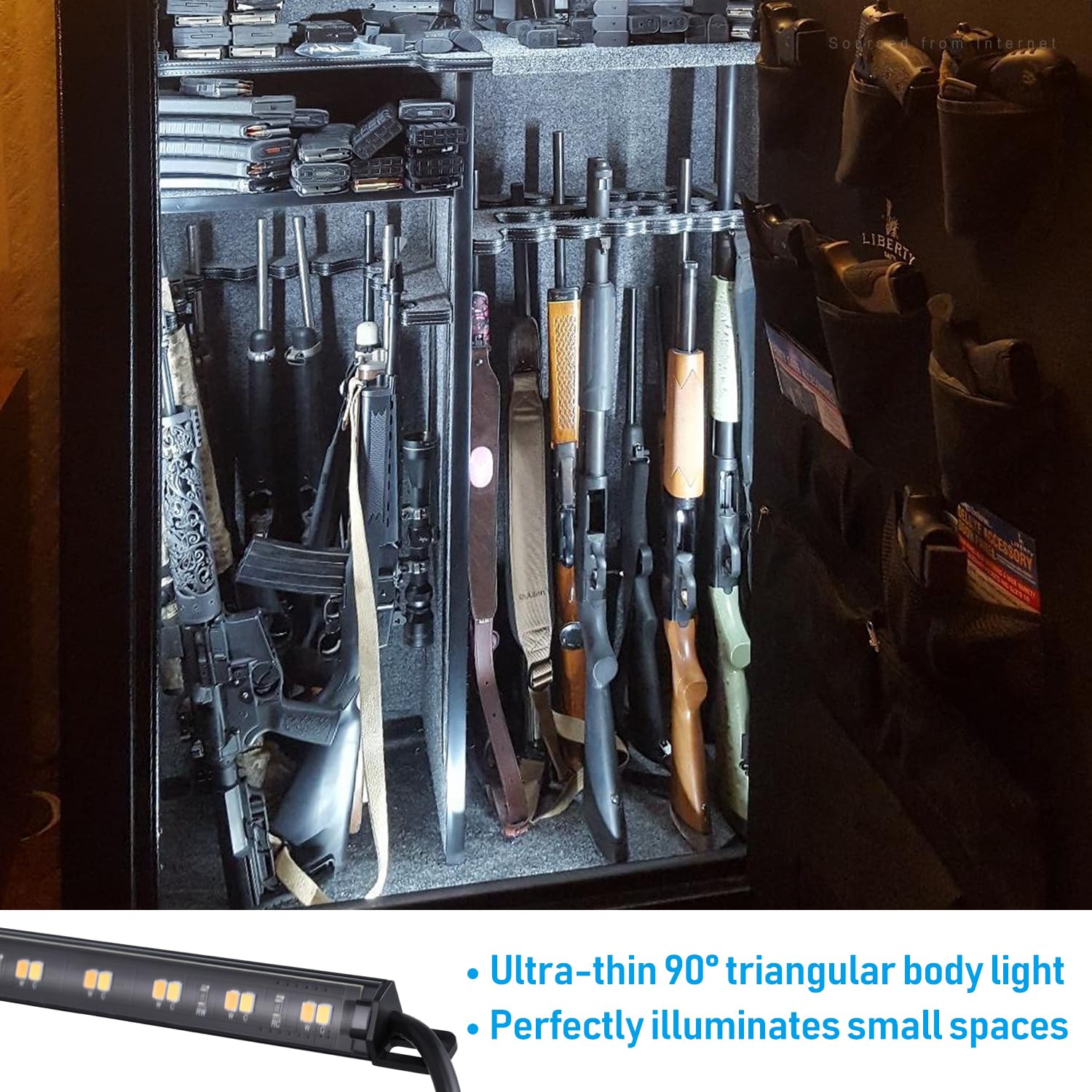 Torchstar Led Safe Lighting Kit 3Cct, (6) 12 Inch Linkable Light Bars, Motion Sensor, 3000K/4000K/5000K Selectable, 900Lm Safe L