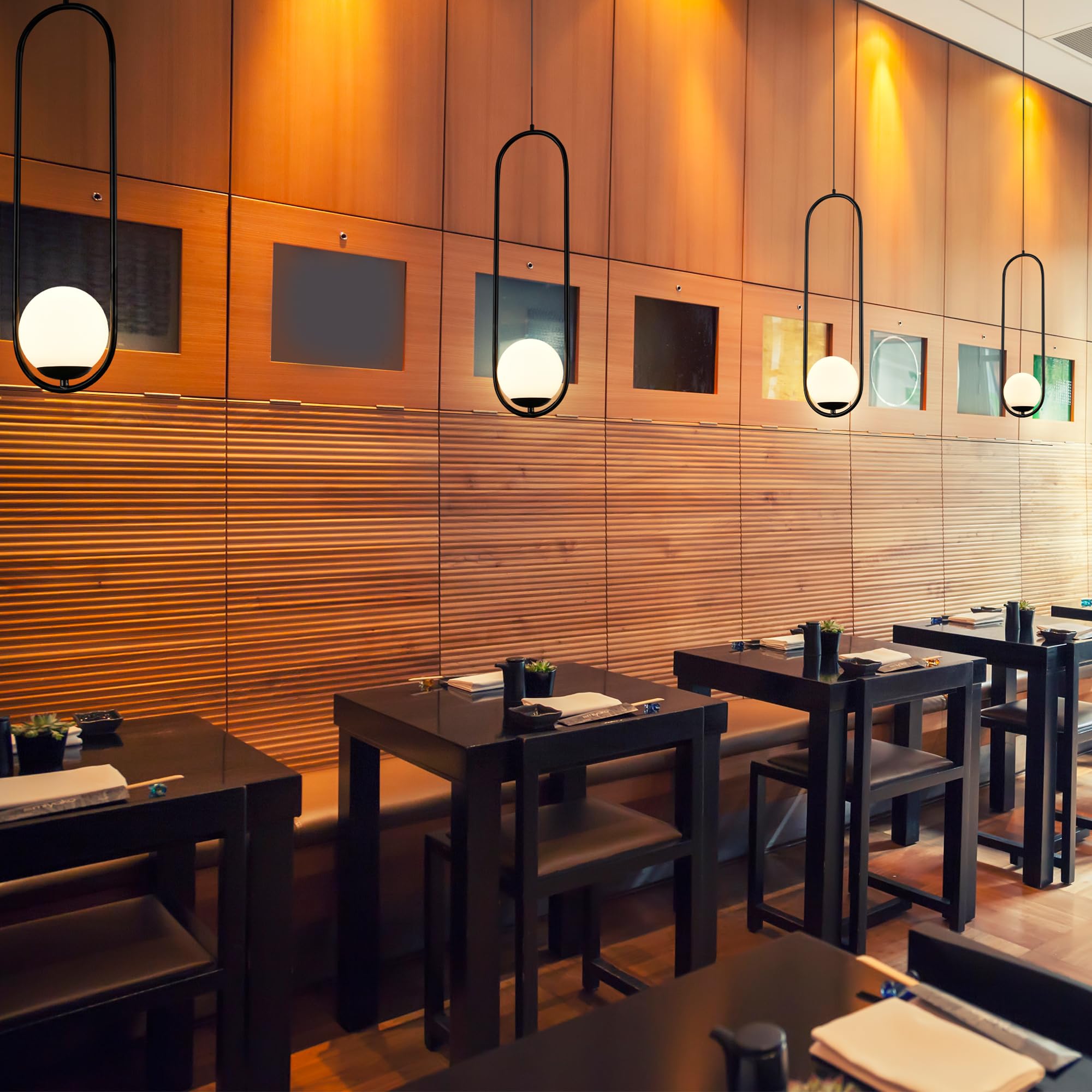 Vonn Capri 7&quot; Led Pendant Light Fixture, Black Aluminum With Glass Shade, Modern Lighting