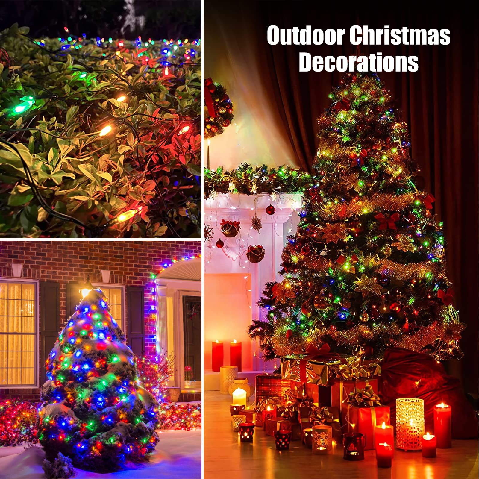 Neoclassy 120LED Christmas Net Lights, 5ft x 6ft, Multicolor, Connectable, 8 Modes, Waterproof, Black Wire, Model GP-SW290DC012