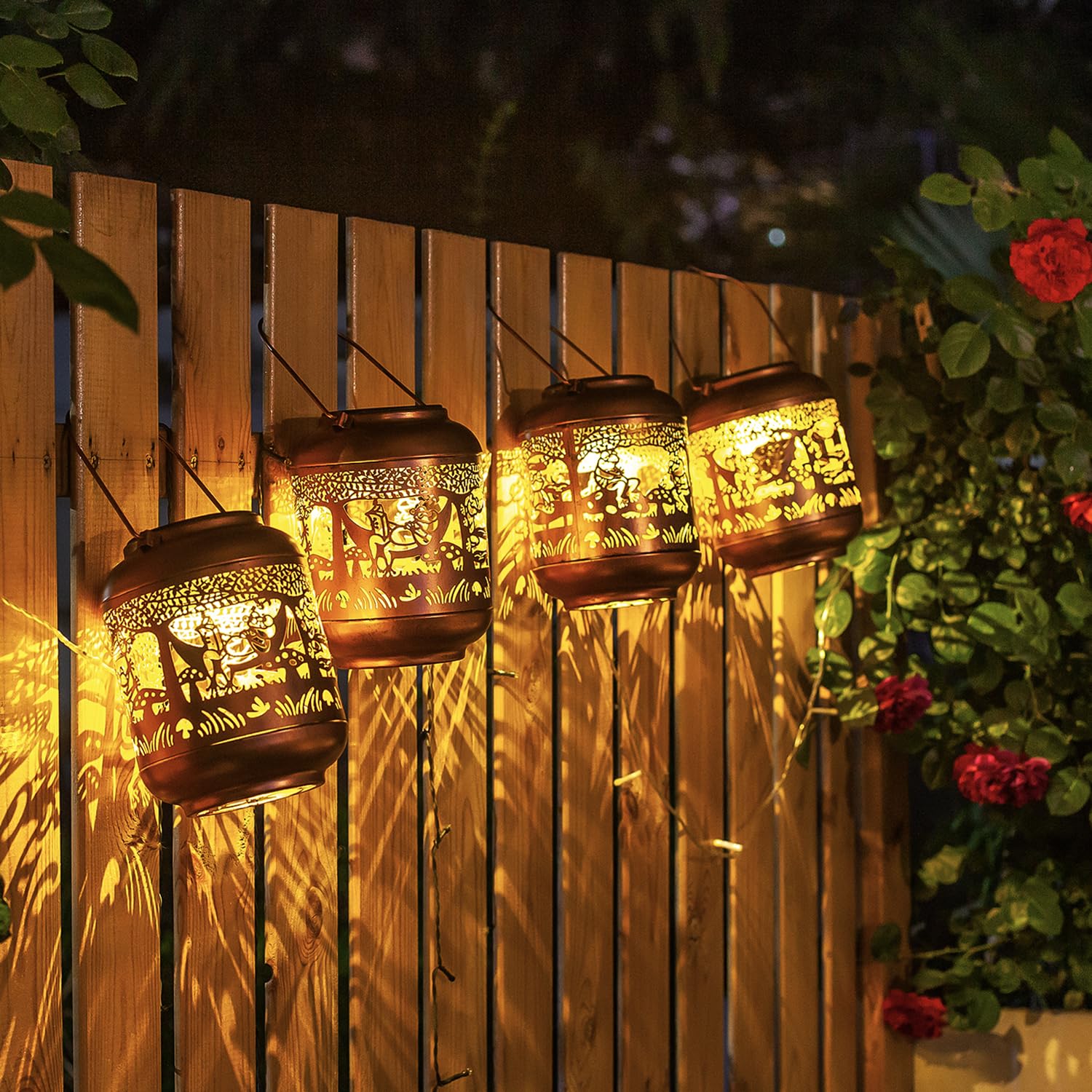 2 Pack Frog Solar Lanterns Outdoor Waterproof,Hanging Solar Lights Frog Gifts For Women Men Metal Led Decorative Light For Yard,