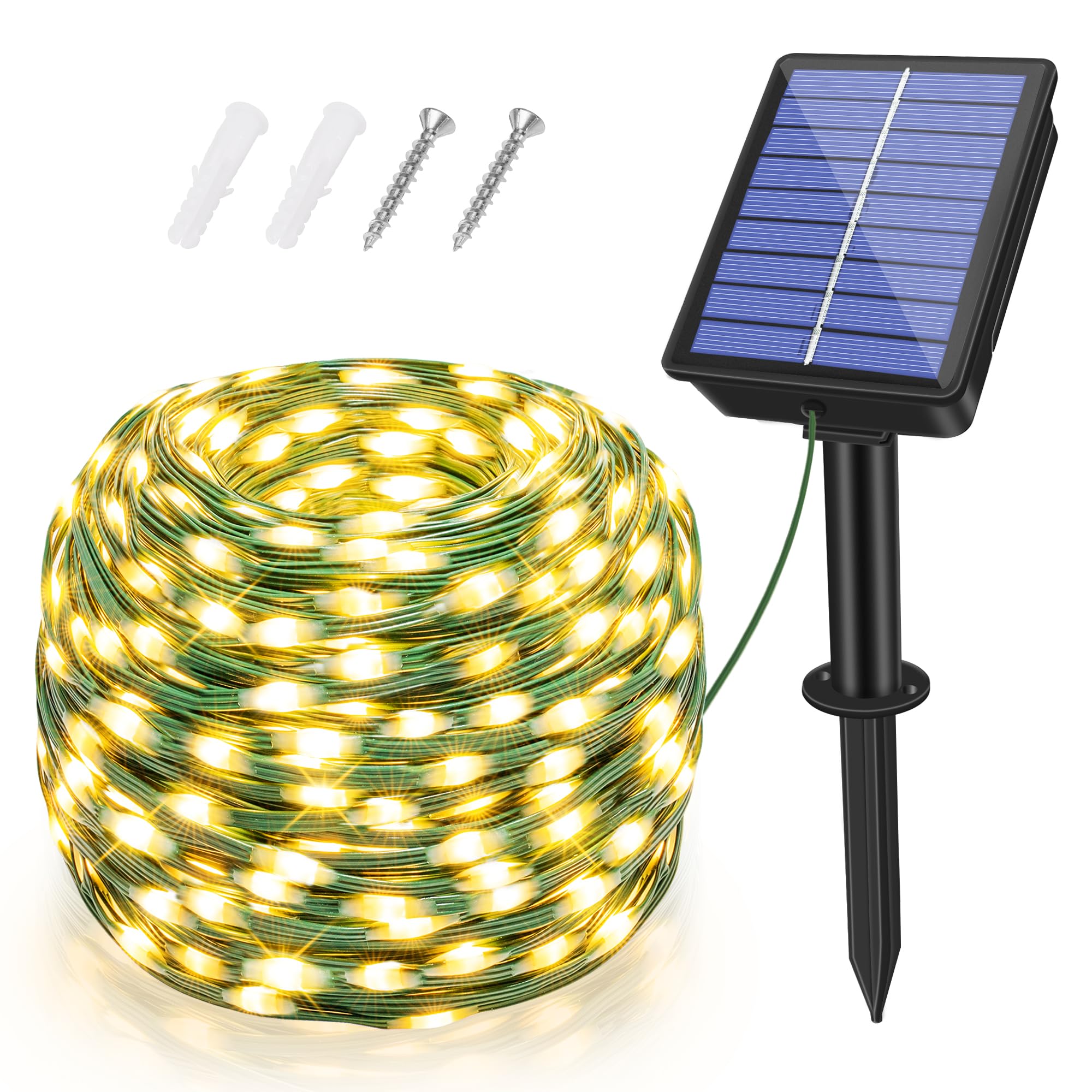 Solar String Lights 240LED 79FT, IP67 Waterproof Solar Lights for Outside with 8 Lighting Modes, Upgraded Solar Panel Fairy Ligh