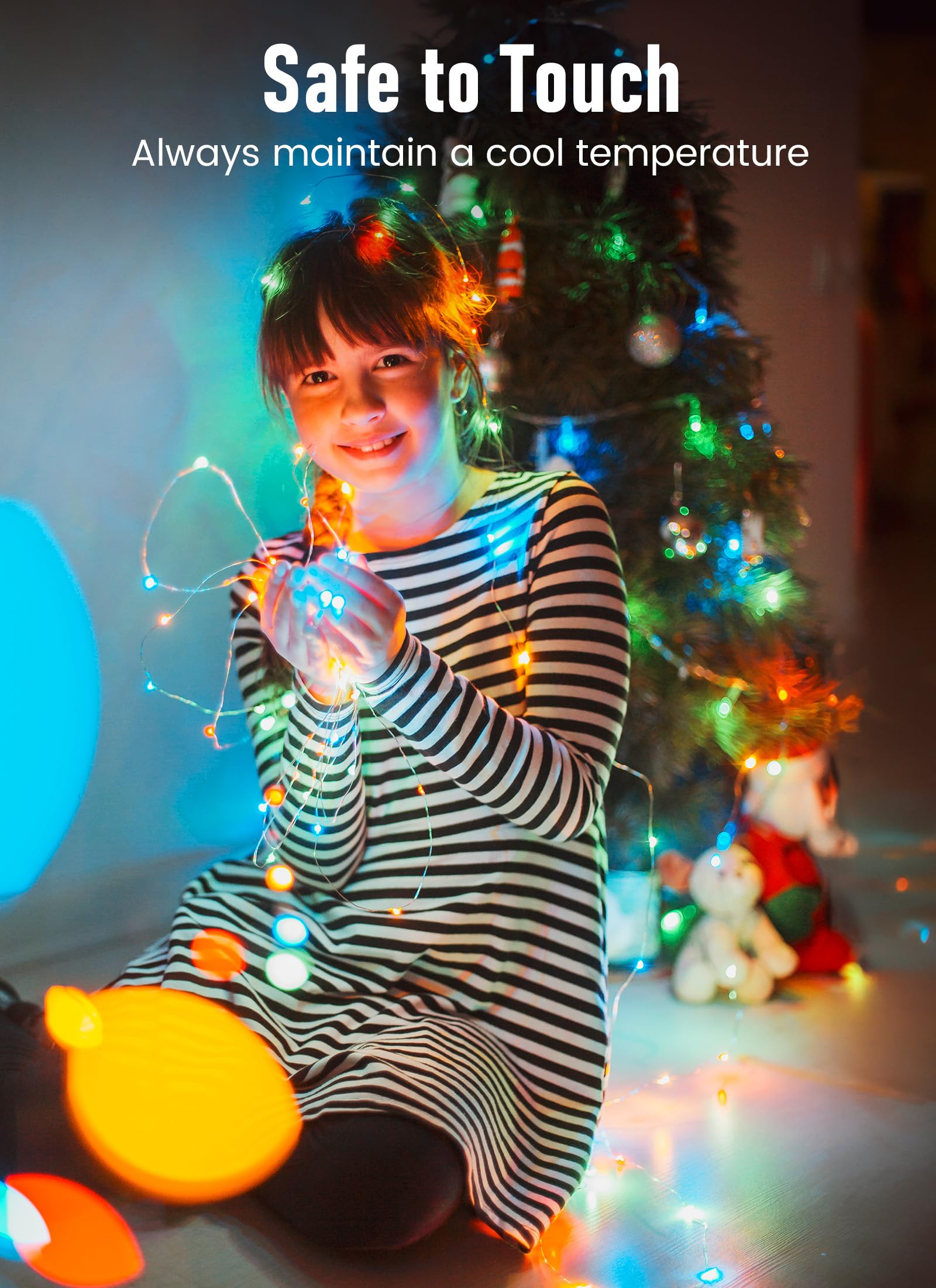 Minetom Fairy Lights Battery Operated, 33Feet 100 Leds Mini Battery Powered String Lights, Waterproof Twinkle Lights Mason Jar Lights For Indoor Home Wedding Christmas Decoration, Multicolor