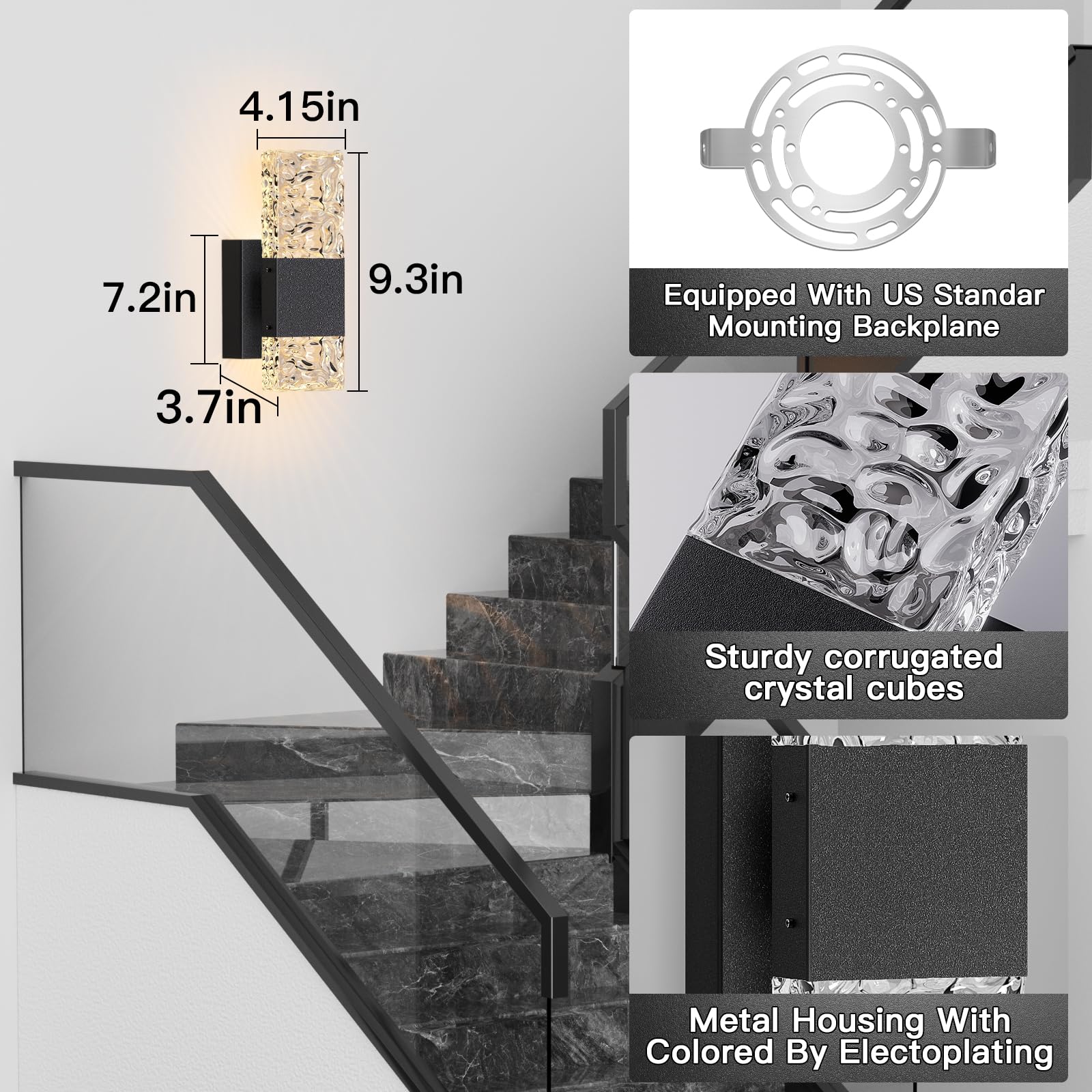 Camuucci Battery Operated Wall Sconce Rechargeable Battery Powered 12000Mah Wall Light Indoor Not Hardwired Remote Control Dimma