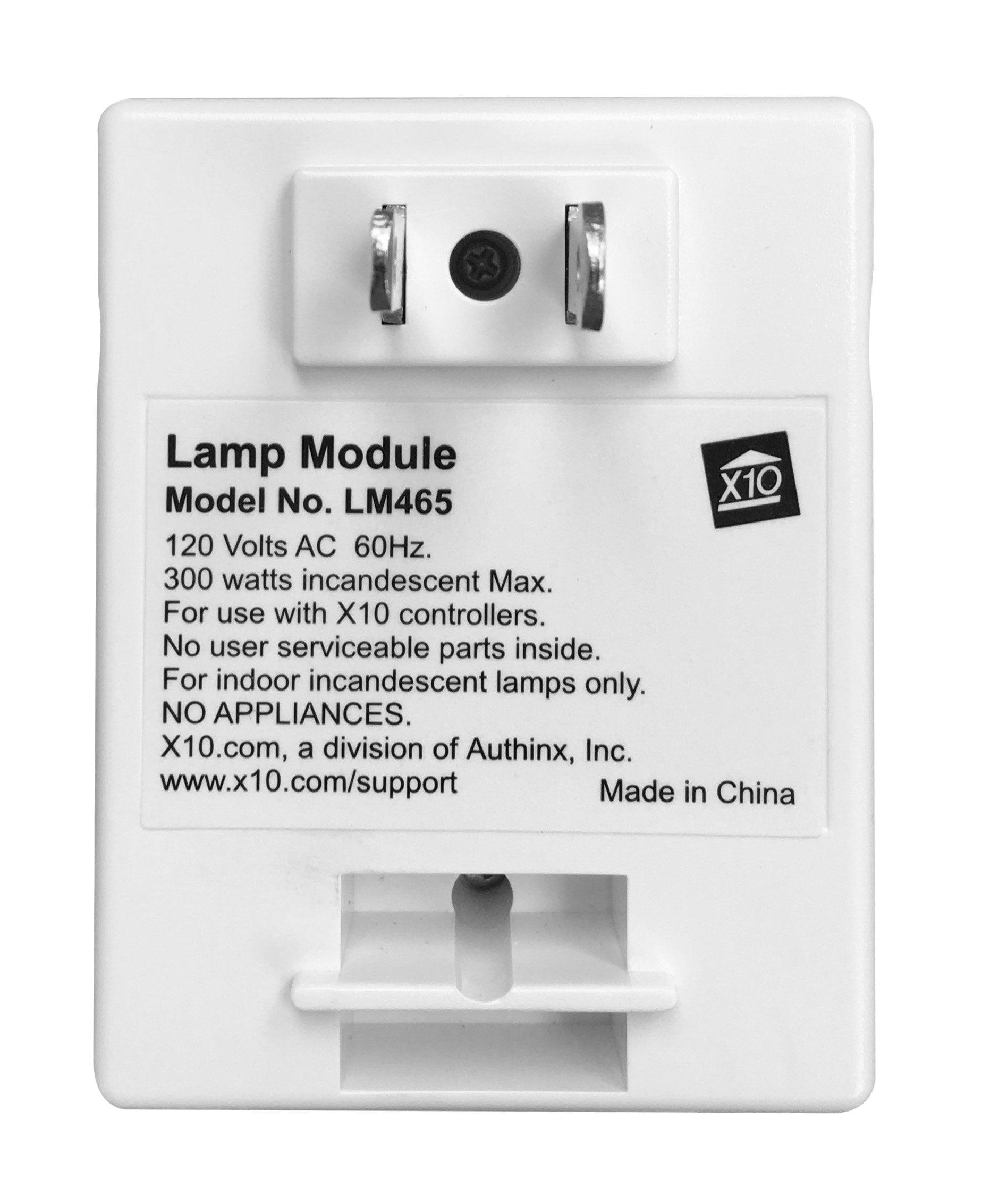 X10 Lm465 White Lamp Control Module - 1 Count, Copper Material For Smart Home Automation