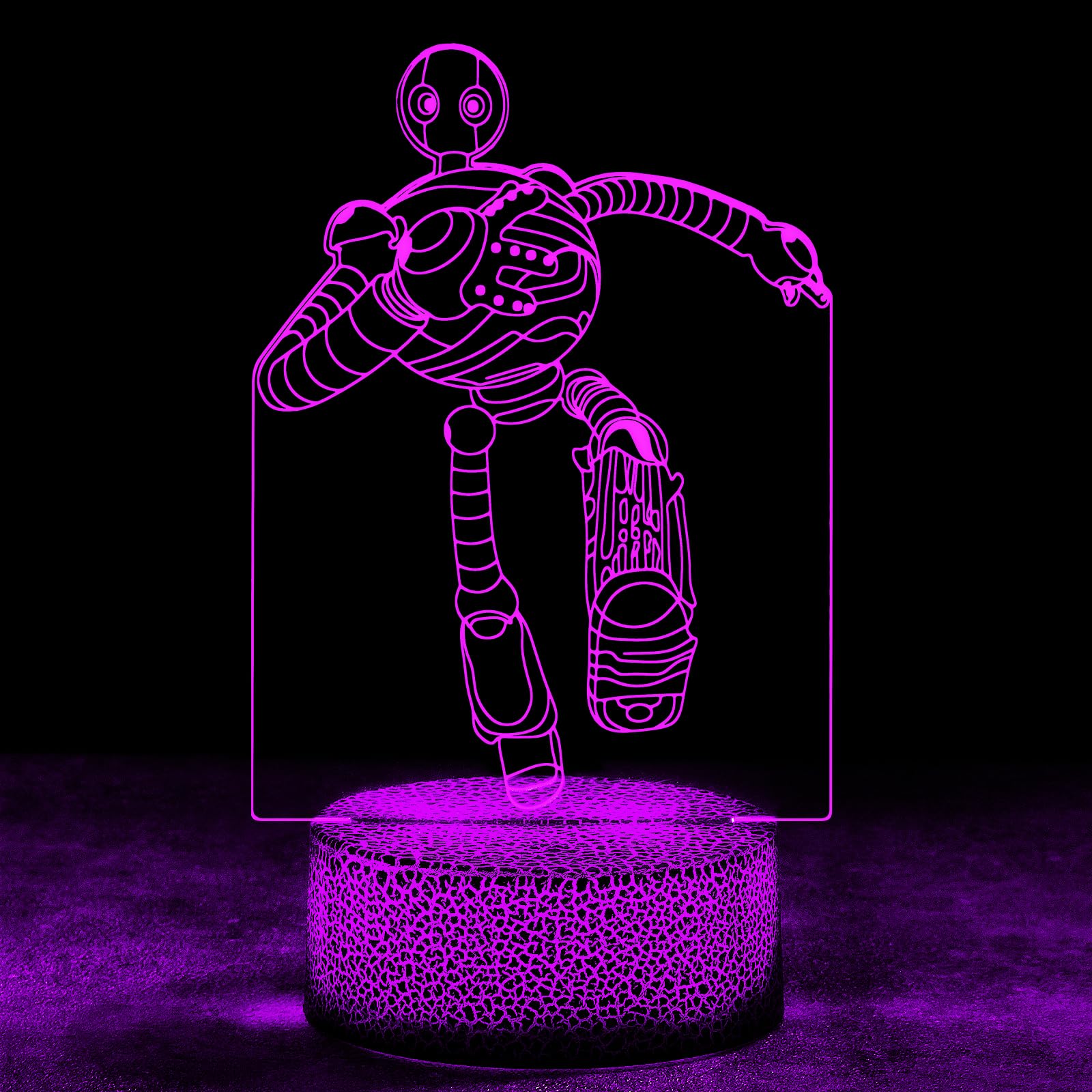 The 3D Robot Lamp Touch-Control Night Light Multi-Color Led Desk Lamp Decoration For Kids Rooms,Ideal For Christmas Gifts,Birthd
