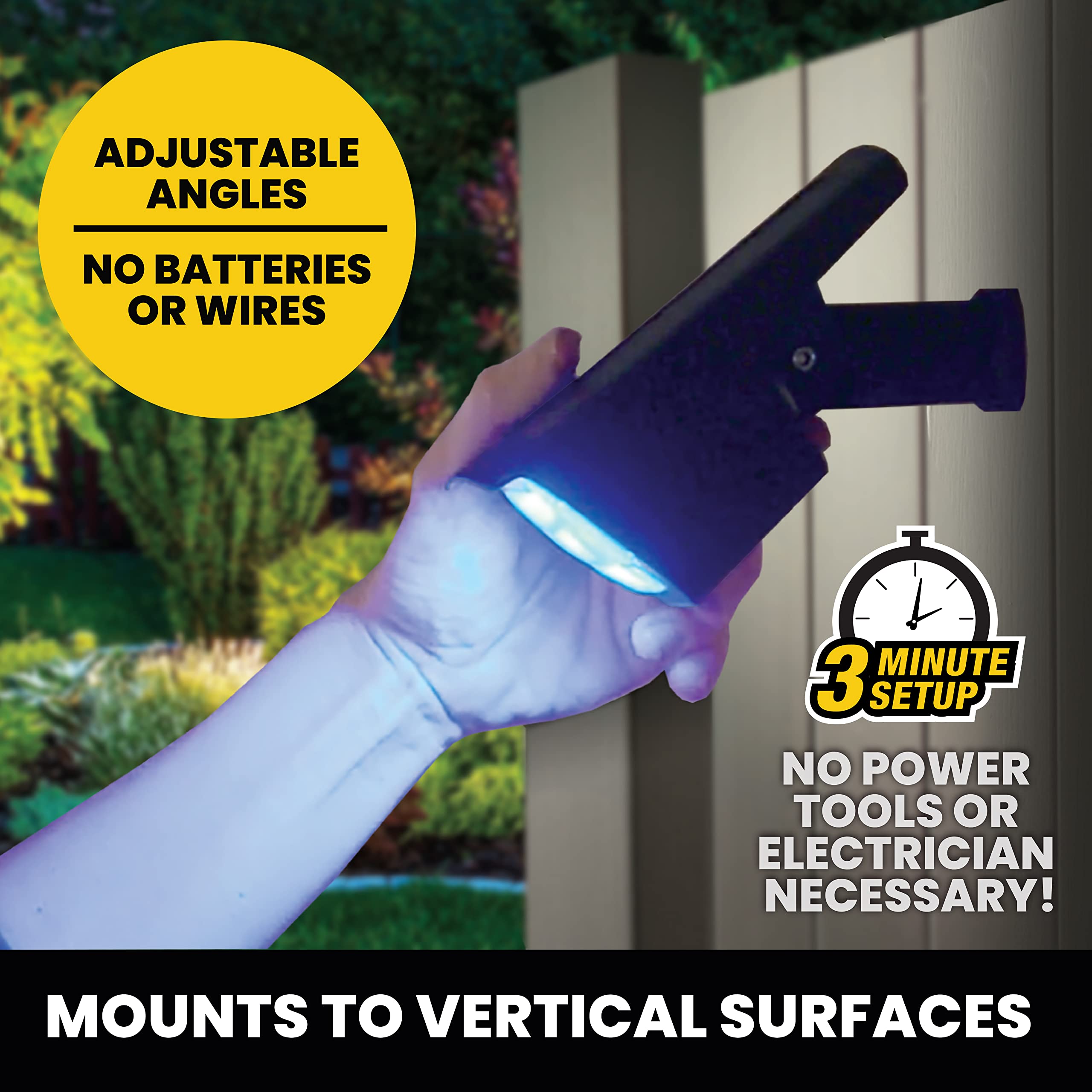 Bell+Howell Bionic Burst Landscape Lights Solar Spot Lights Outdoor Waterproof LED Lights Color Changing Garden Lighting Adjusta