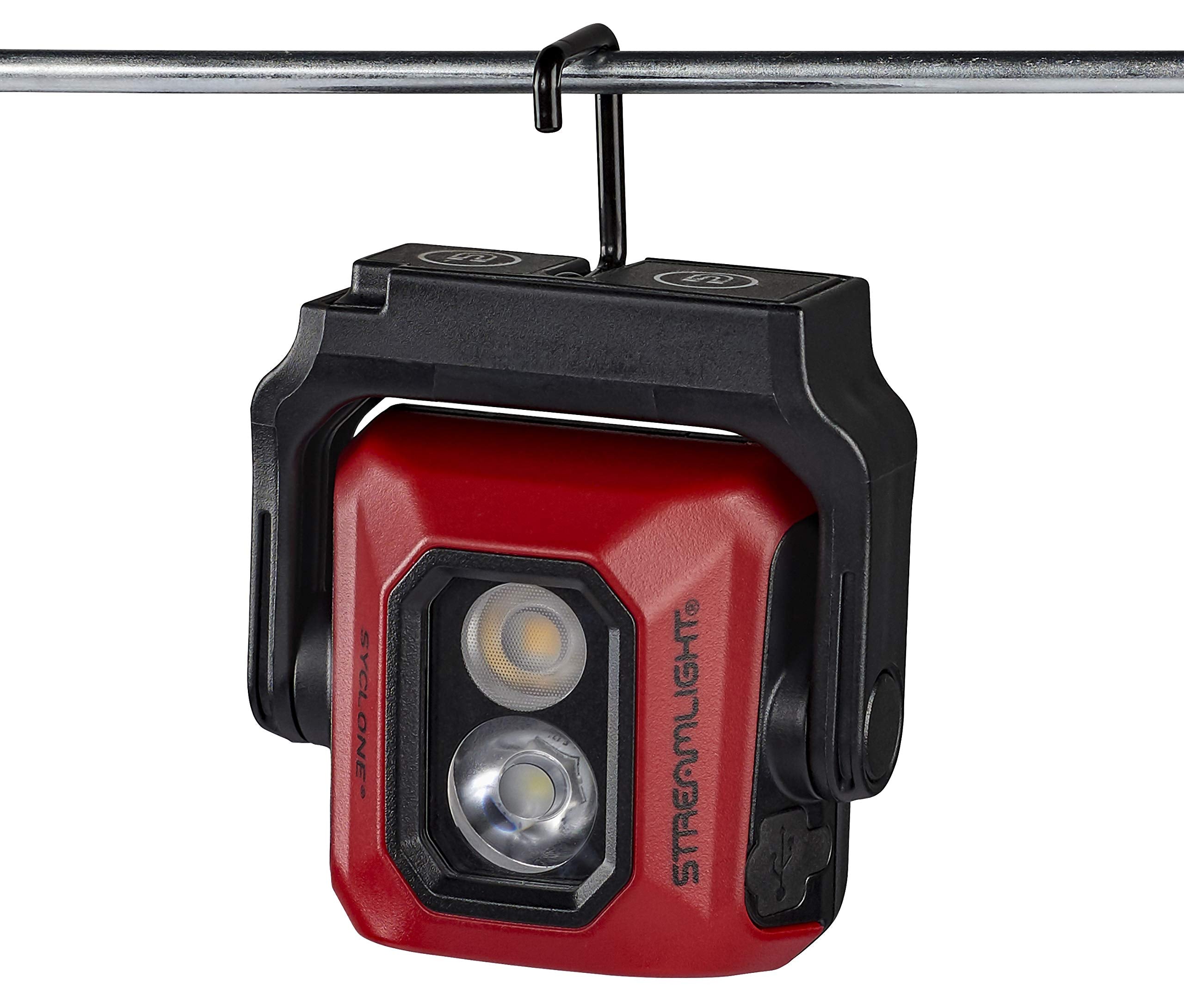 Streamlight 61510 Syclone 400-Lumen Usb Rechargeable Multi-Function Compact Work Light, Red