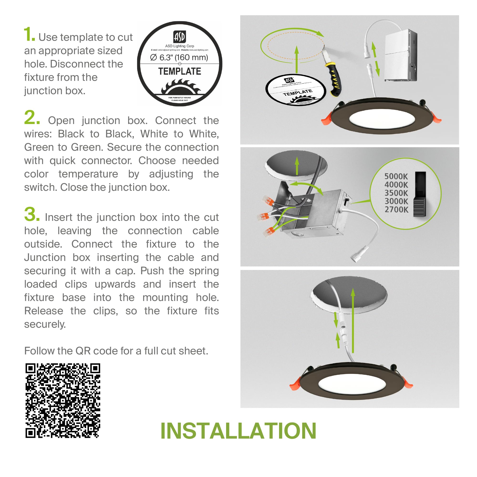 Asd 6 Pack Led Recessed Lighting 6 Inch 12W  5 Cct 2700K-5000K Cri90+  Ic Rated Ultra Thin Dimmable Ceiling Lights With J Box  Canless Wafer Downlight  Round Slim Panel Light  Energy Star Etl  Bronze