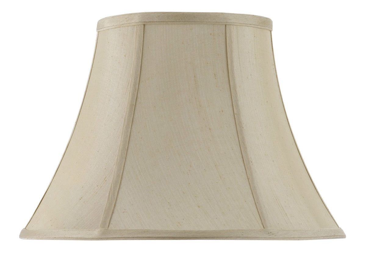 Cal Lighting Sh-8104/14-Cm Vertical Piped Basic Bell Shade With 14-Inch Bottom, Cream