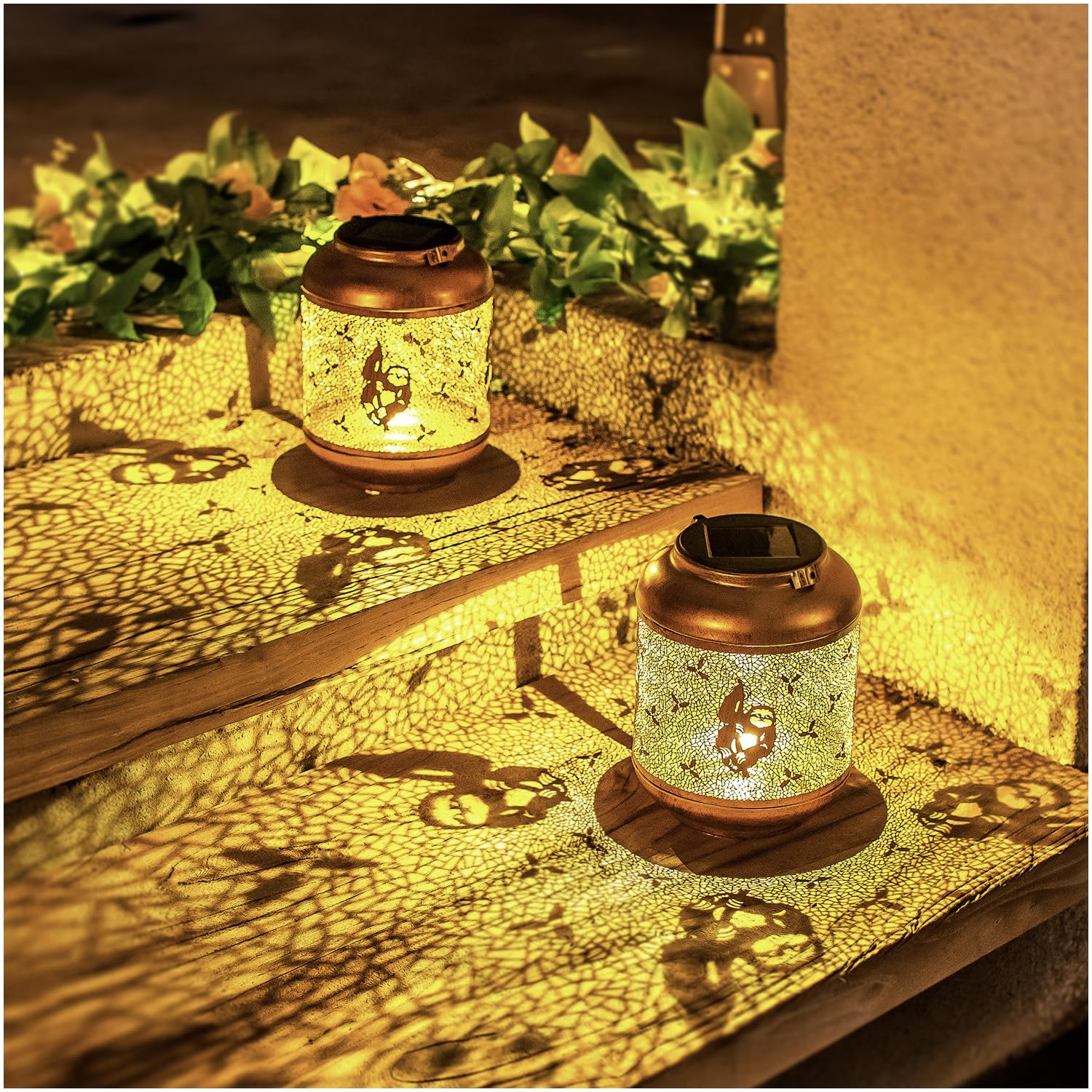 Sloth Solar Lanterns Outdoor Waterproof Hanging Solar Lights Sloth Gifts For Women Men Mom Metal Decorative Led Outdoor Lanterns