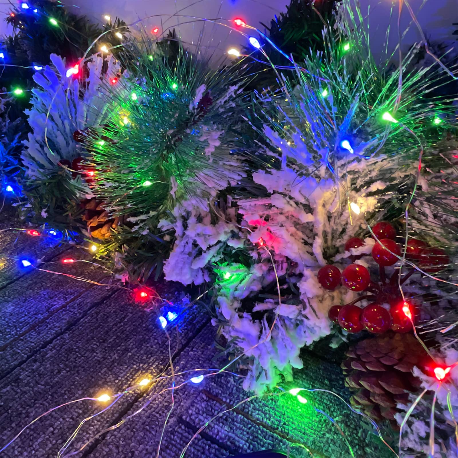 Etinga 10 Pack Fairy Lights Battery Operated String Lights, 10 Led On 3.3Ft Silvery Copper Wire,For Flowers Gift Box Wedding Party Christmas Decoration (Multicolour, 10 Pack)