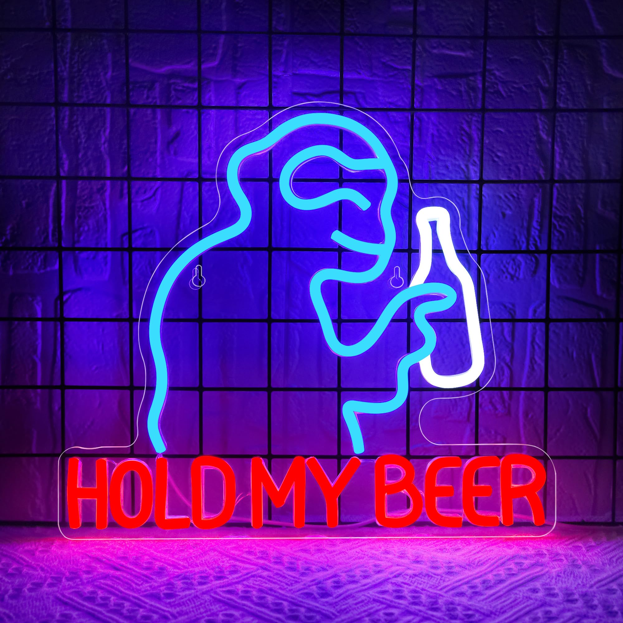 Hold My malt-inspired Neon Sign For Wall Decor malt-inspired Neon Sign Bar Led Light For Home Bar Man Cave Garage Pub Party Game Room Hotel Bedroom Birthday Gifts Usb Powered(Zkxd212)
