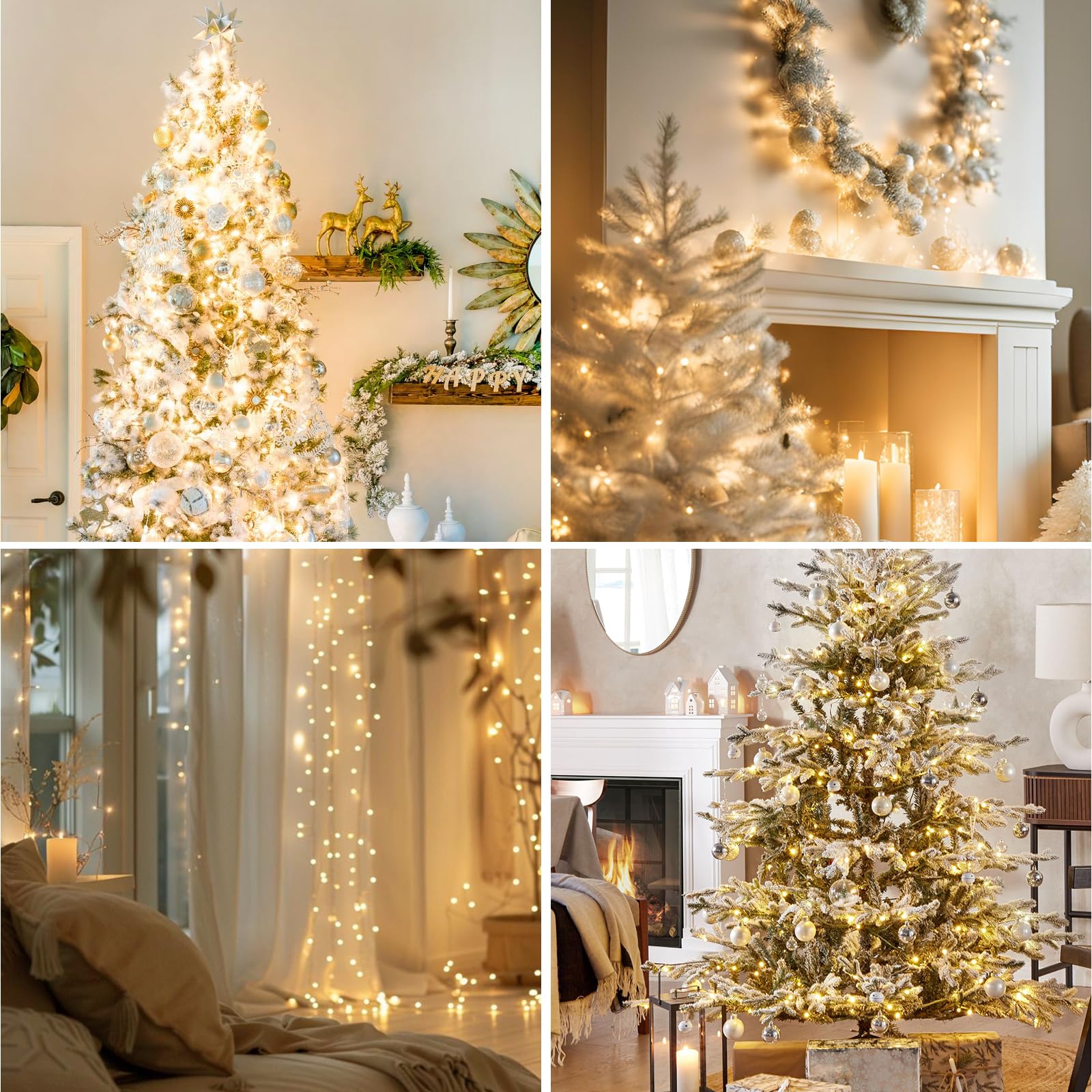 Fairy Lights Plug In Dailyart 3000 Led Cluster Lights With Timer 195Ft Waterproof Warm Twinkle String Light With Remote For Bedroom Wreath Garland Window Wedding Christmas Tree Decoration Sliver Wire