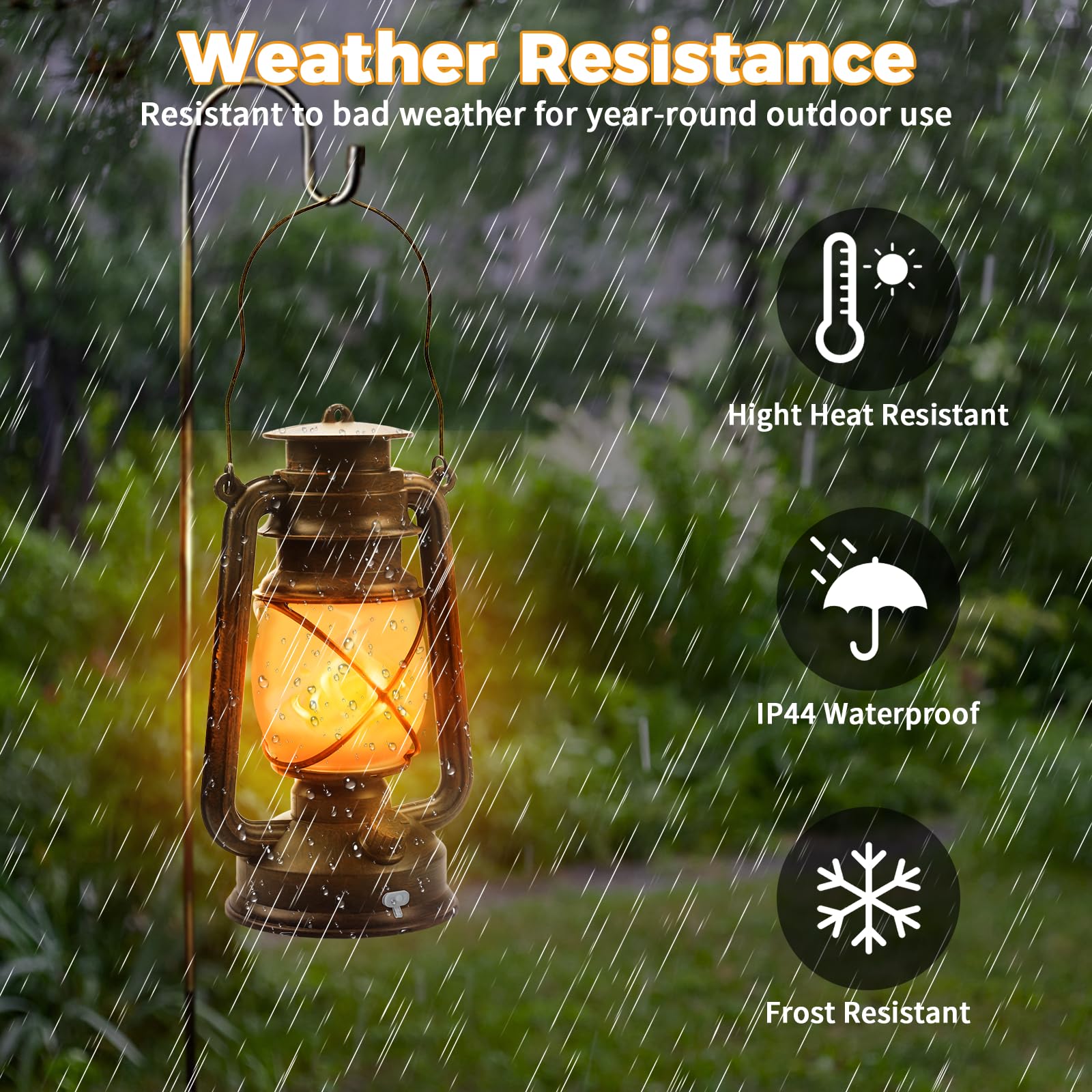 Wondrastical 2 Pack Bronze Vintage 4 Modes Light Led Lanterns,Rechargeable Dancing Flame Lanterns Decorative Outdoor&Indoor, Rem