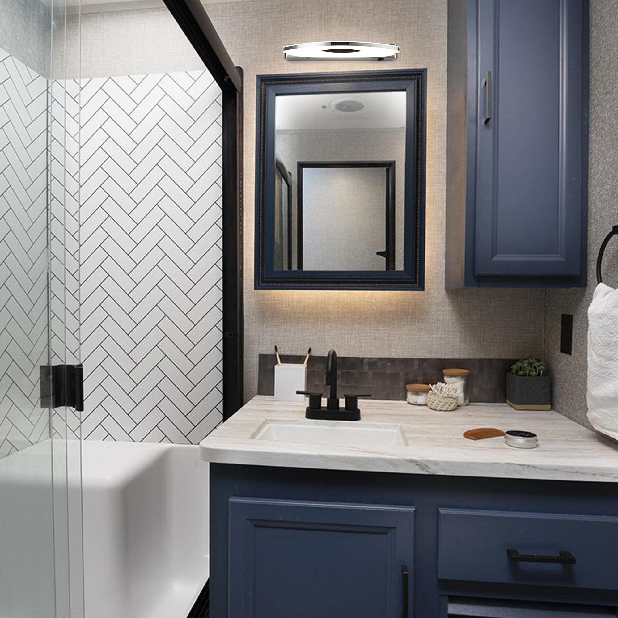 Maichis 12V Rv Vanity Light Fixture With On/Off Switch, 15.7Inch Luxury Decorative Led Mirror Light With Acrylic Lens, 12V Rv Wall Sconces Fixture For Rv, Boat, Marine, Motorhome, Caravan